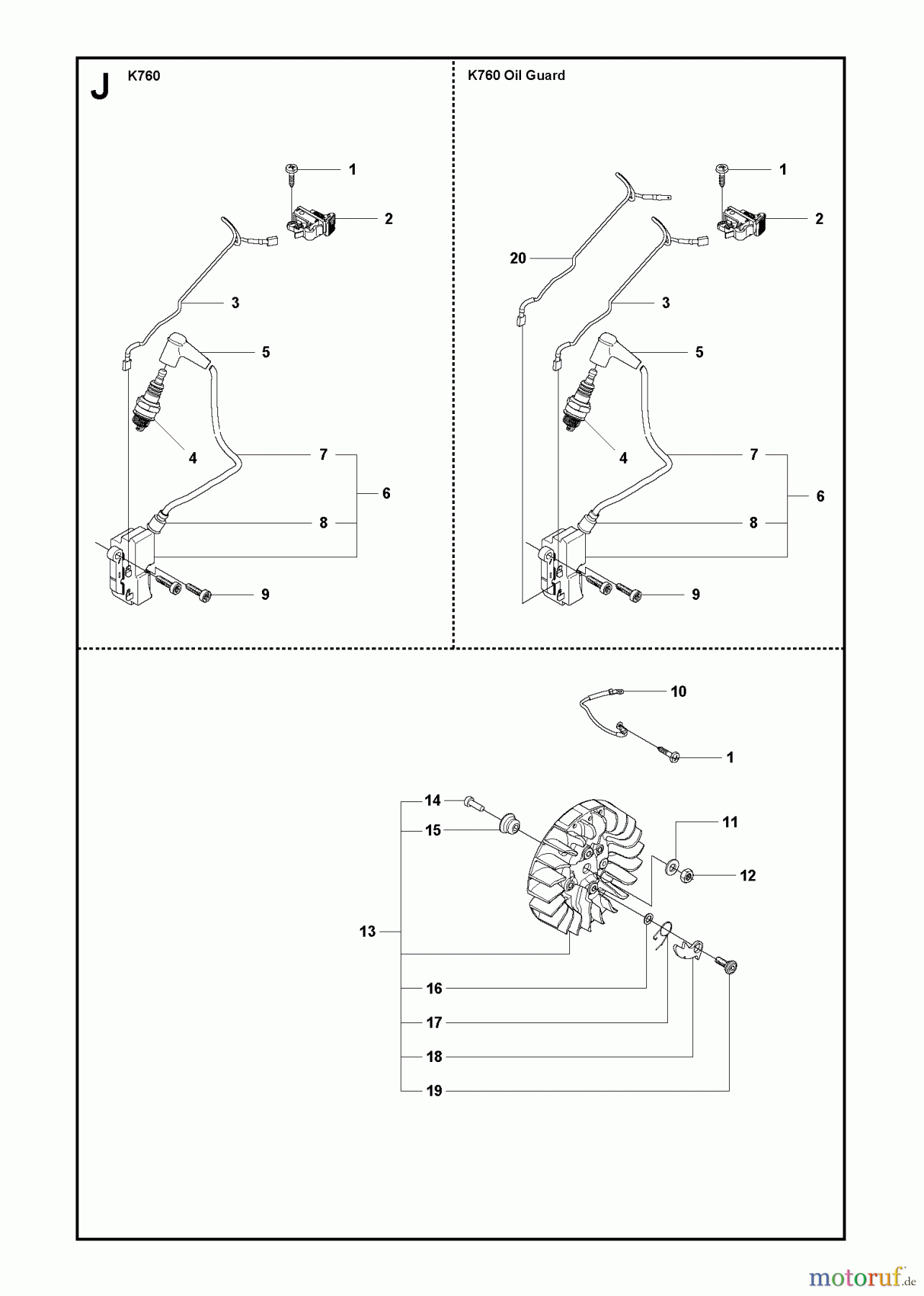  Trennschneider, Cut-Off K760, 2011-08 IGNITION SYSTEM