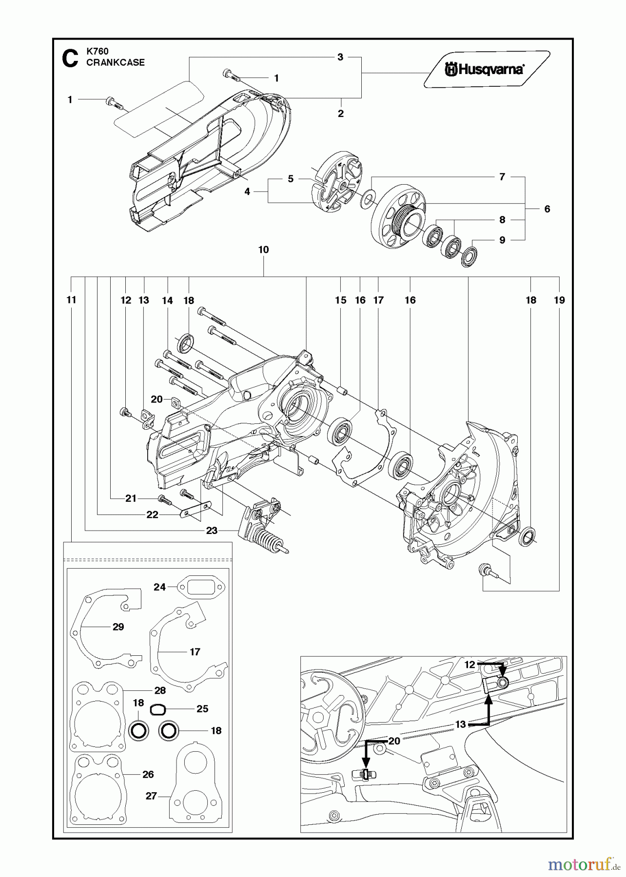  Trennschneider, Cut-Off K760, 2013-02 CRANKCASE #2
