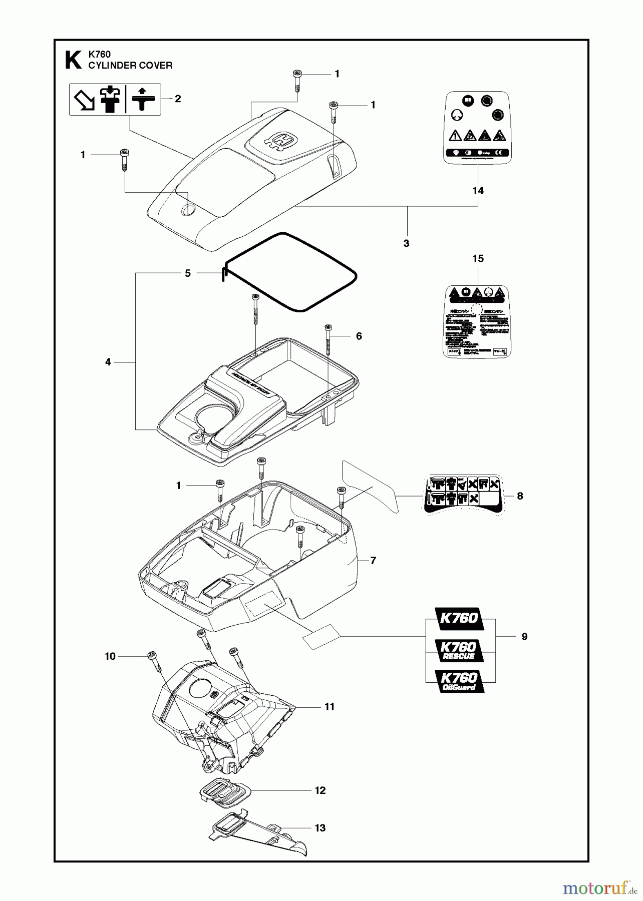  Trennschneider, Cut-Off K760, 2013-02 CYLINDER COVER