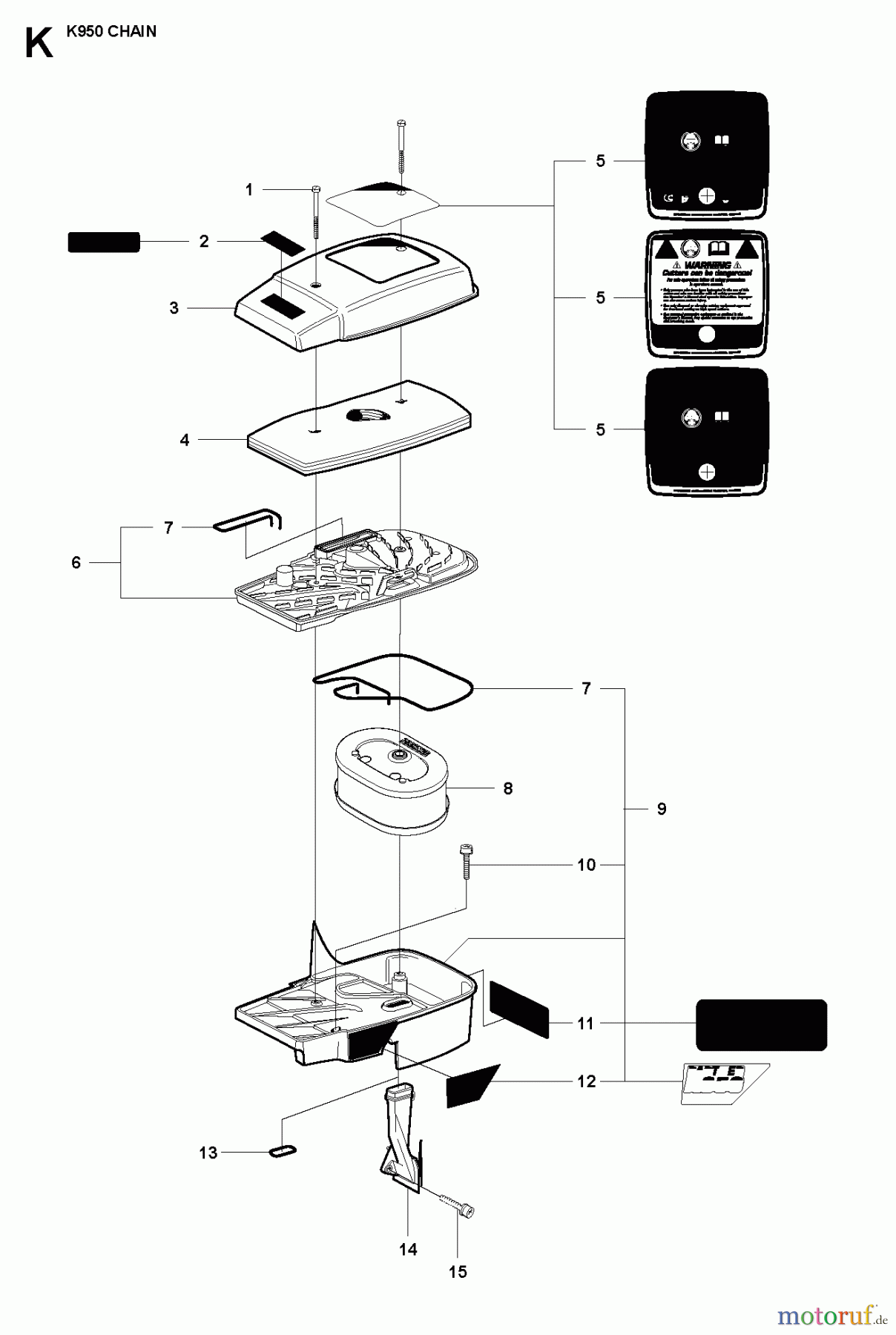  Trennschneider, Cut-Off K950 Chain, 2007-01 AIR FILTER