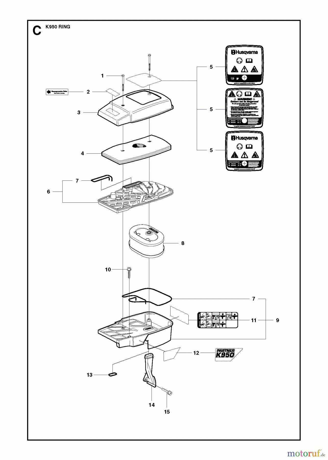 Trennschneider, Cut-Off K950 Ring, 2007-01 AIR FILTER