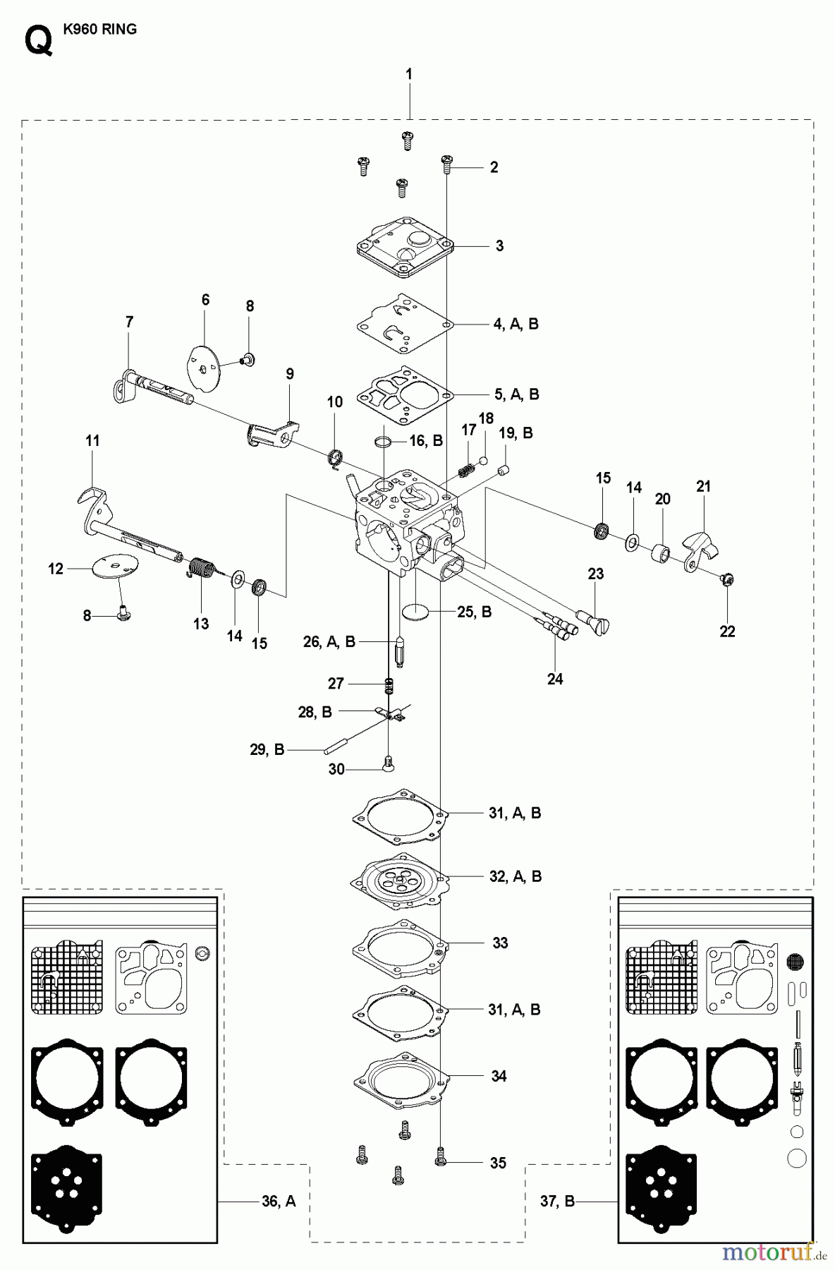  Trennschneider, Cut-Off K960 Ring, 2008-03 CARBURETOR DETAILS