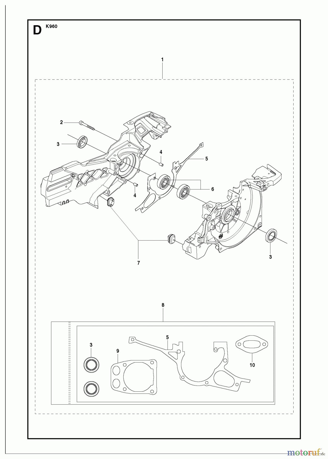  Trennschneider, Cut-Off K960 RESCUE, 2007-07 CRANKCASE #1