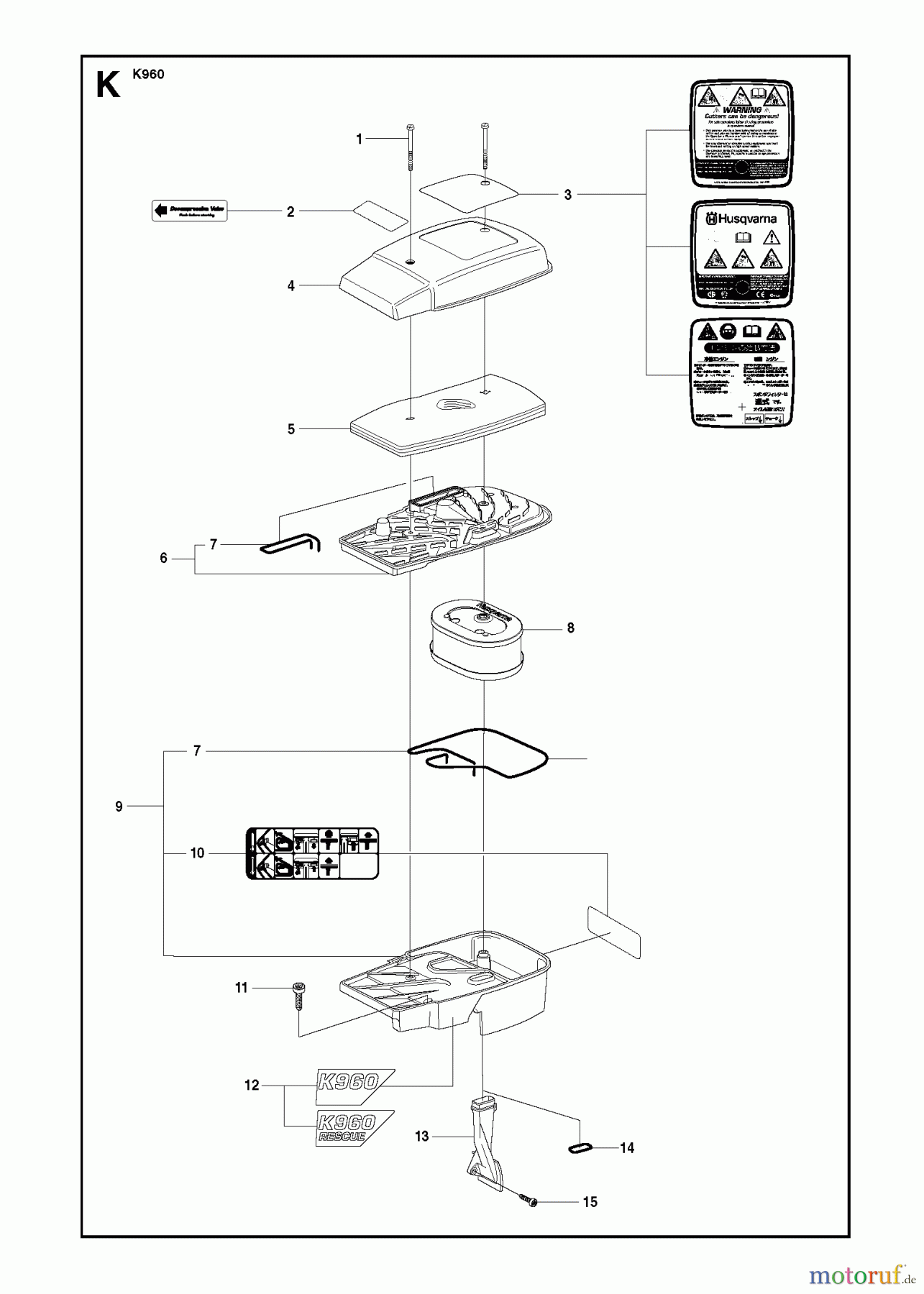  Trennschneider, Cut-Off K960 RESCUE, 2008-12 AIR FILTER