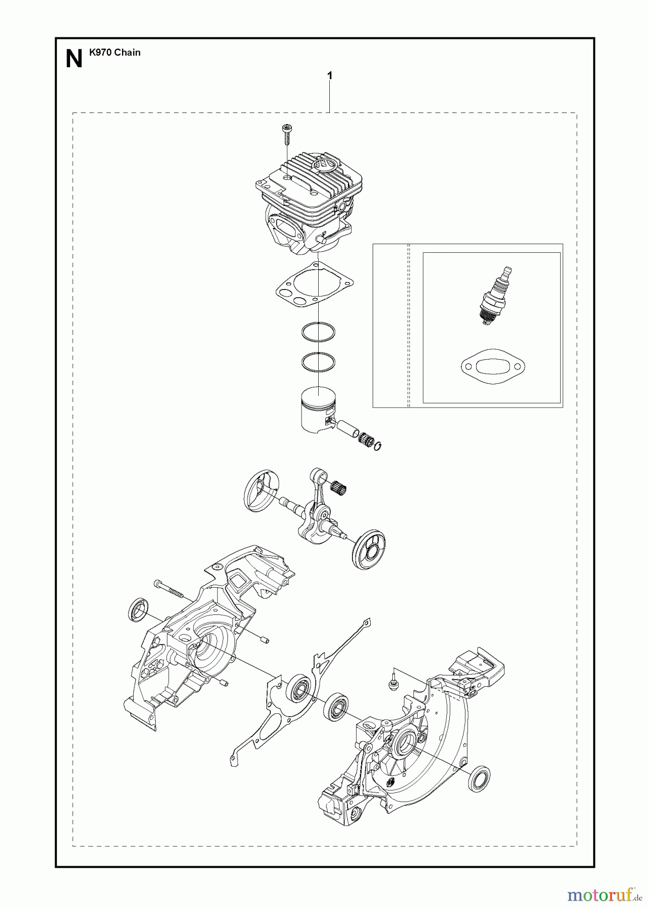  Trennschneider, Cut-Off K970 CHAIN, 2011-12 ENGINE