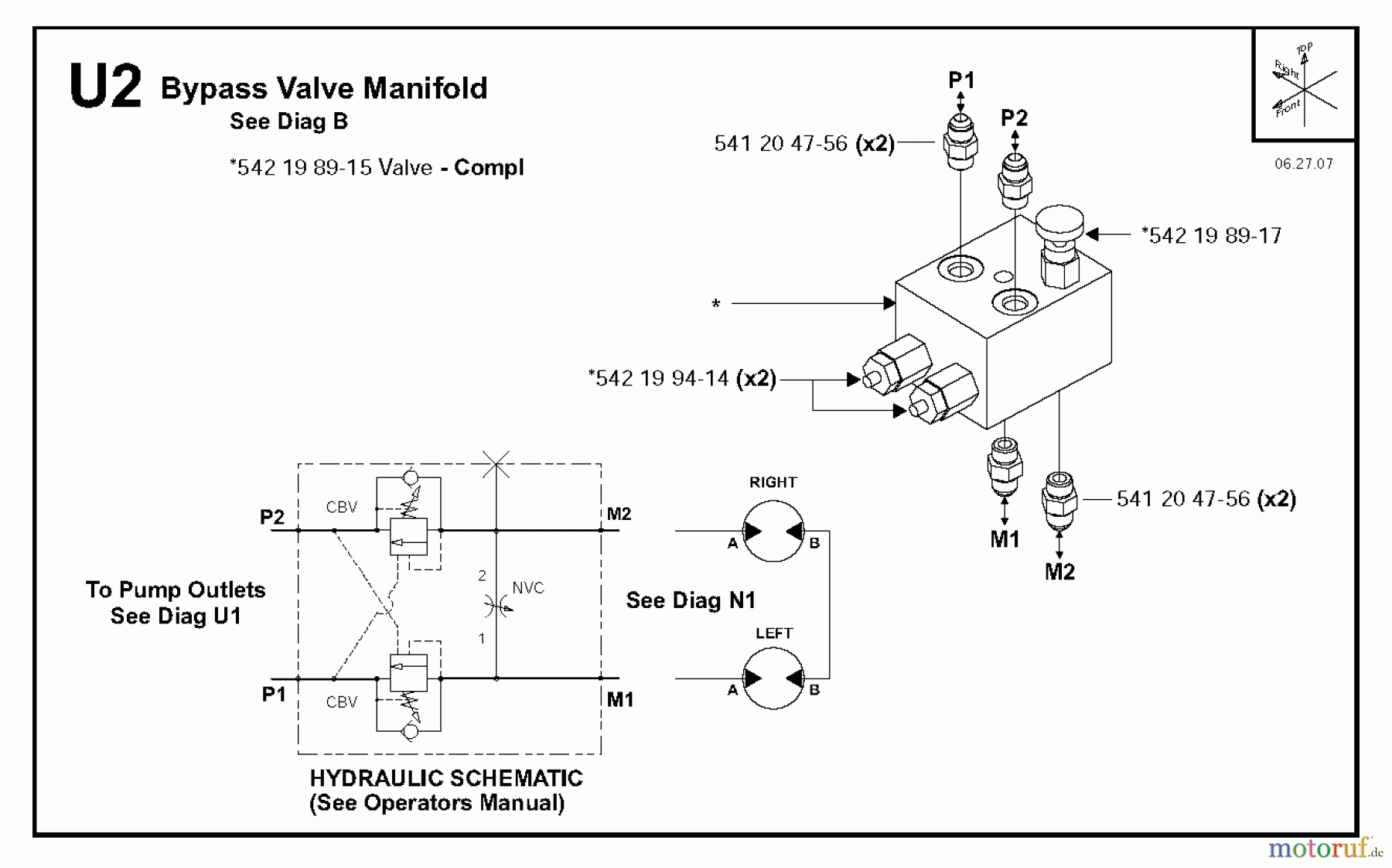 Trennschneider, Floor FS6600 D, 2008-37 Bypass Valve Manifold