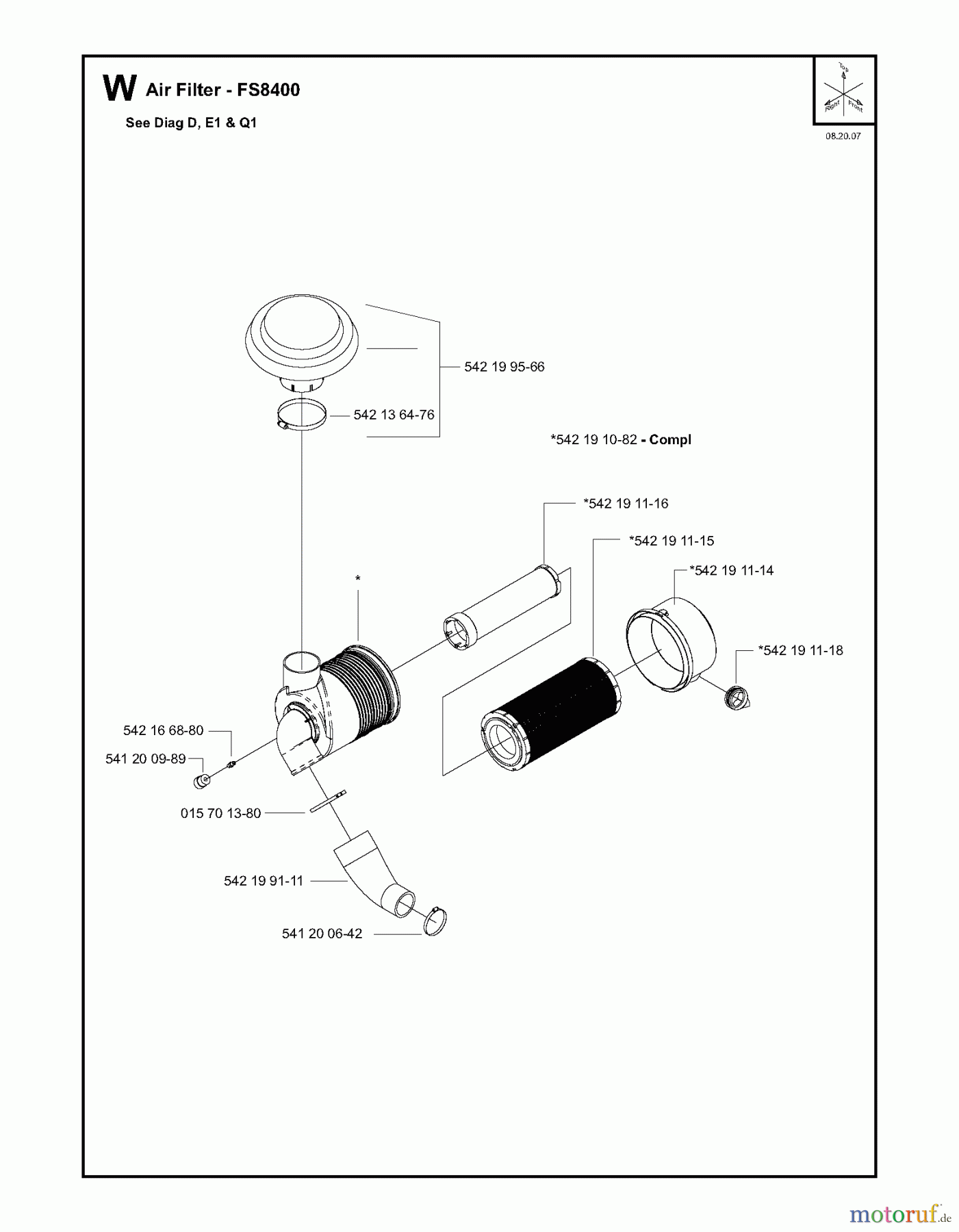 Trennschneider, Floor FS8400, 2007-36 Air Filter