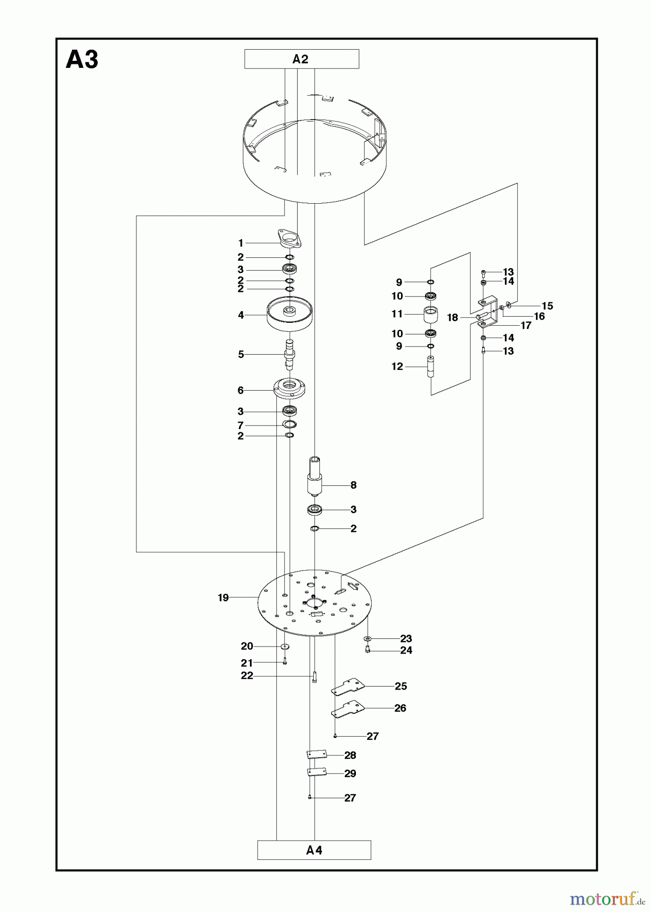 Oberflächenvorbereitungs Einheiten PG 530, Machine 0904-01 and forward, 2010-02 Grinding Head 2