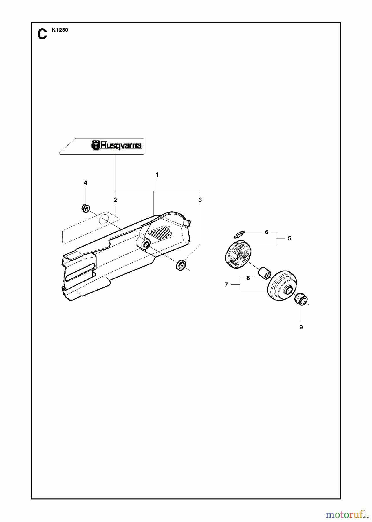  Trennschneider, Cut-Off K1250, 2007-01 BELT GUARD