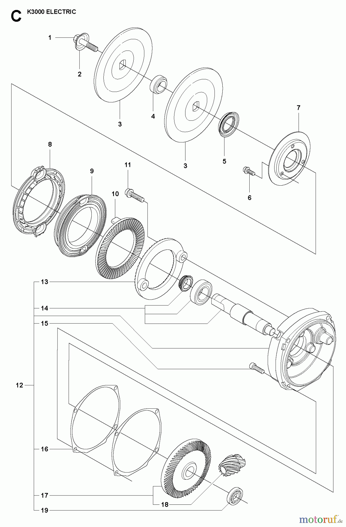  Trennschneider, Cut-Off K3000 Electric, 2007-01 GEARS