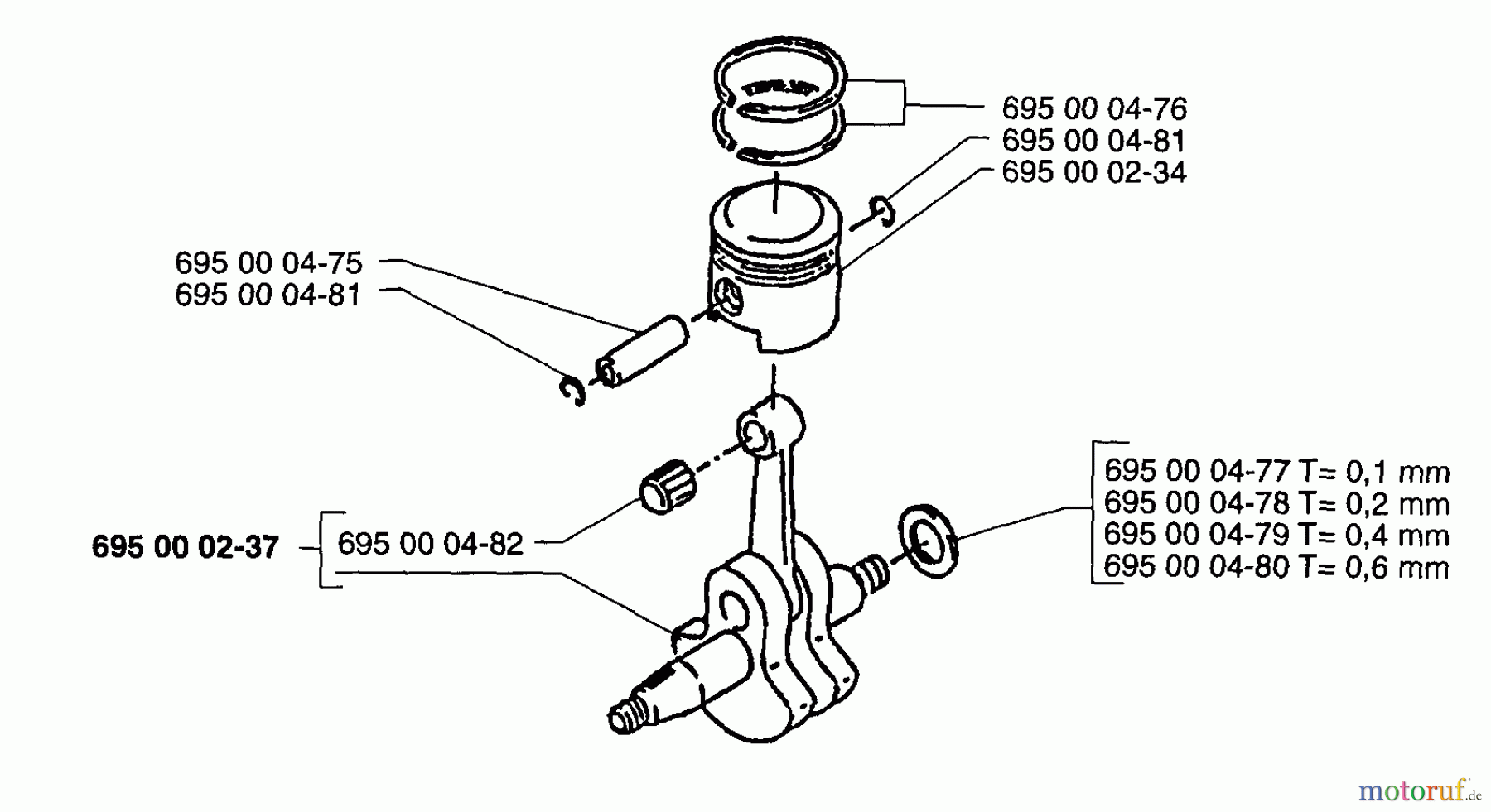  Husqvarna Bläser / Sauger / Häcksler / Mulchgeräte 140 BC - Husqvarna Backpack Blower (1997-04 & After) Piston