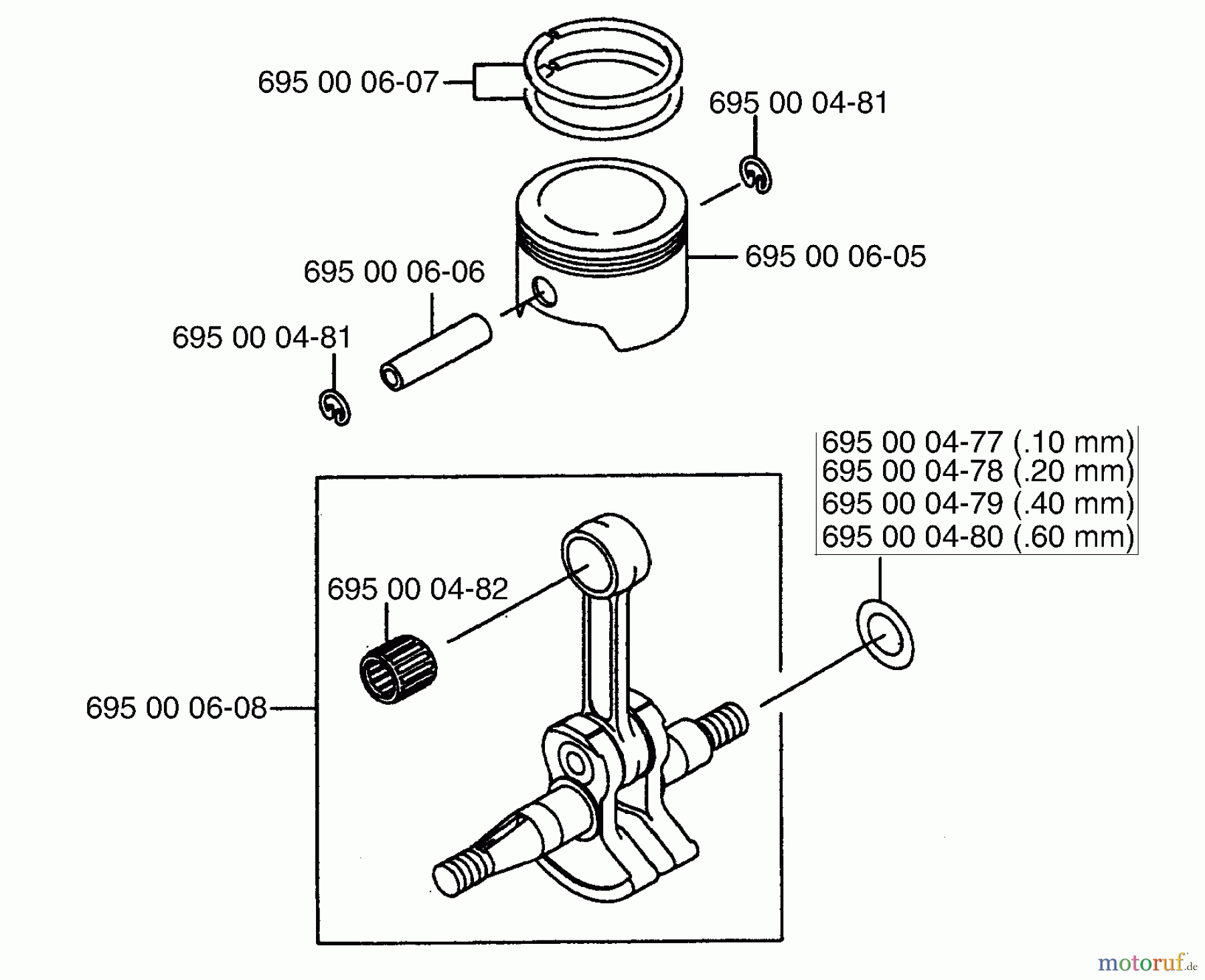  Husqvarna Bläser / Sauger / Häcksler / Mulchgeräte 155 BT - Husqvarna Backpack Blower (1998-10 & After) Piston & Crankshaft
