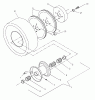 Husqvarna W 3613A (968999108) - Wide-Area Walk-Behind Mower (2000-02 to 2001-01) Listas de piezas de repuesto y dibujos Traction Wheel Assembly
