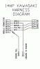 Husqvarna WH 3614A (968999105) - Wide-Area Walk-Behind Mower (2000-06 to 2001-01) Listas de piezas de repuesto y dibujos 14 HP Kawasaki Harness Diagram