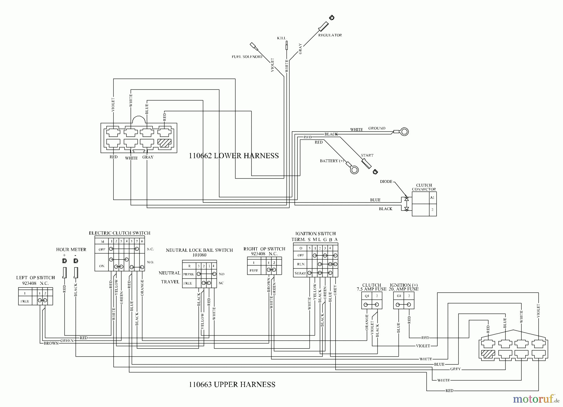  Husqvarna Rasenmäher für Großflächen WH 5219EFQ (968999253) - Husqvarna Wide-Area Walk-Behind Mower (2005-08 to 2006-11) Wiring Schematic