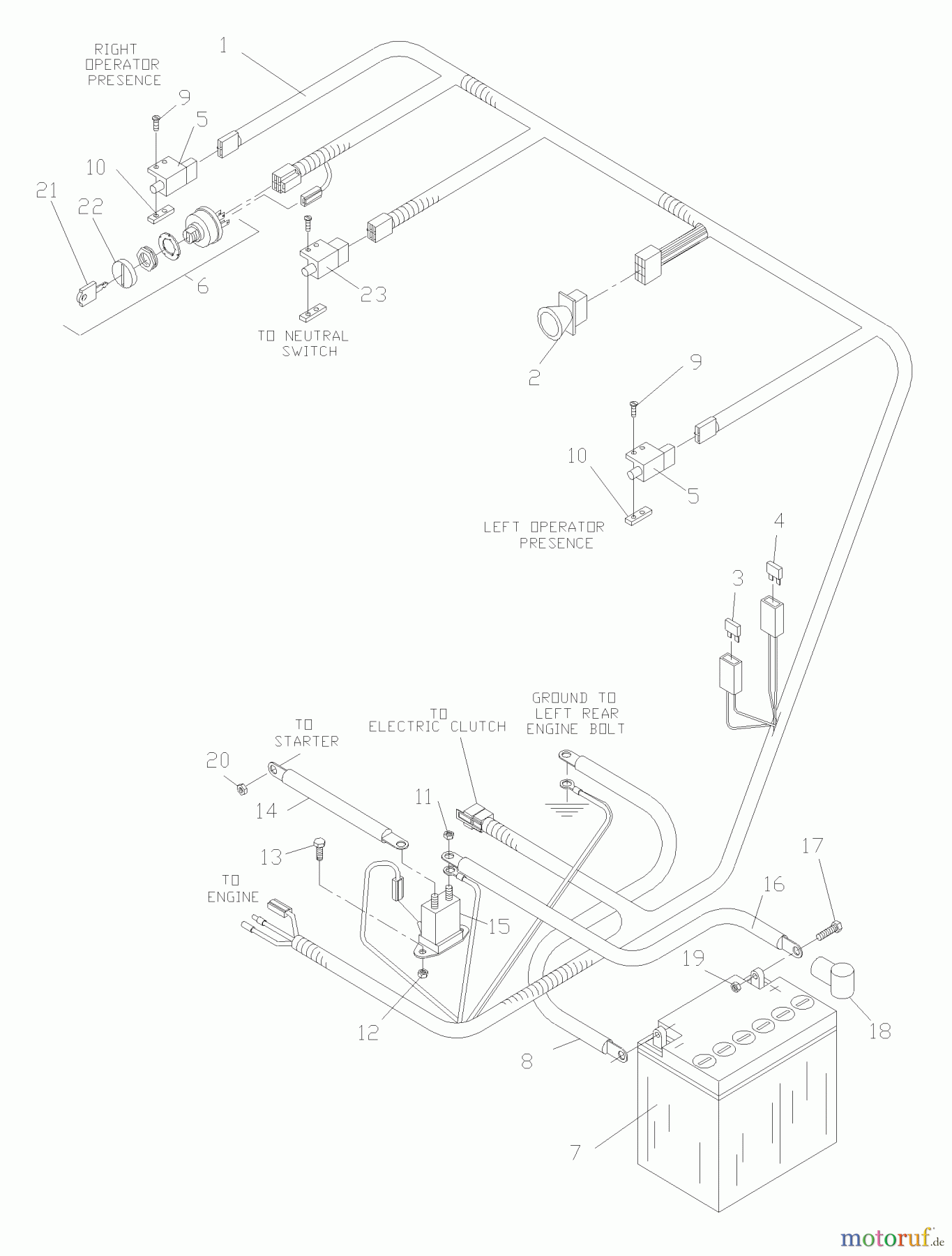  Husqvarna Rasenmäher für Großflächen WHF 4818ETS (968999129) - Husqvarna Wide-Area Walk-Behind Mower (2002-09 & After) Wiring Diagram