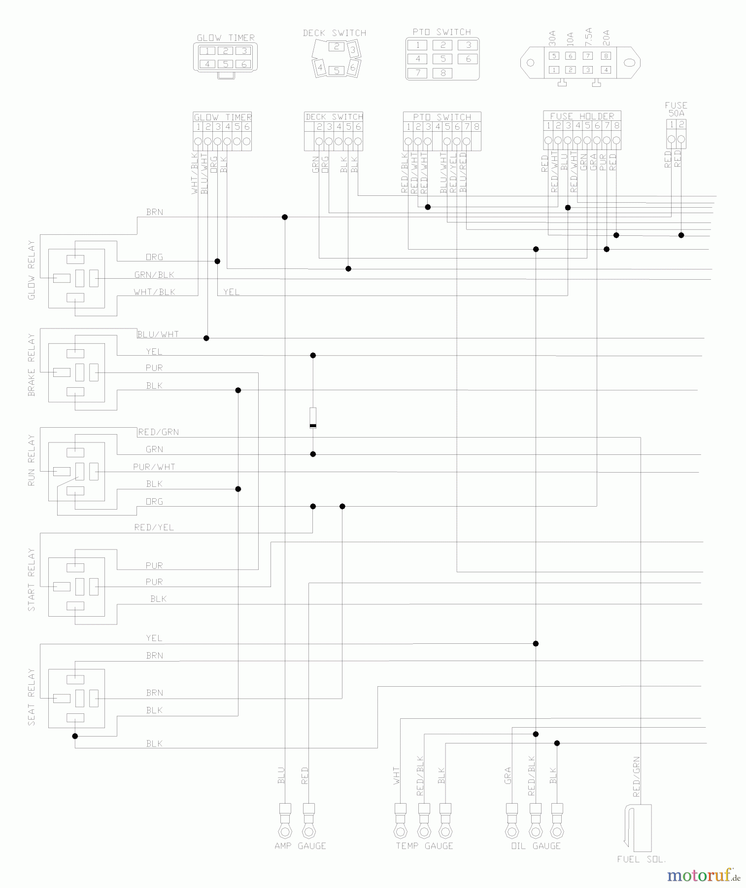  Husqvarna Nullwendekreismäher, Zero-Turn BZ 6134 D (968999214) - Husqvarna Zero-Turn Mower (2004-11 & After) (SN: 033600000 & Up) Wiring Schematic (Part 1)