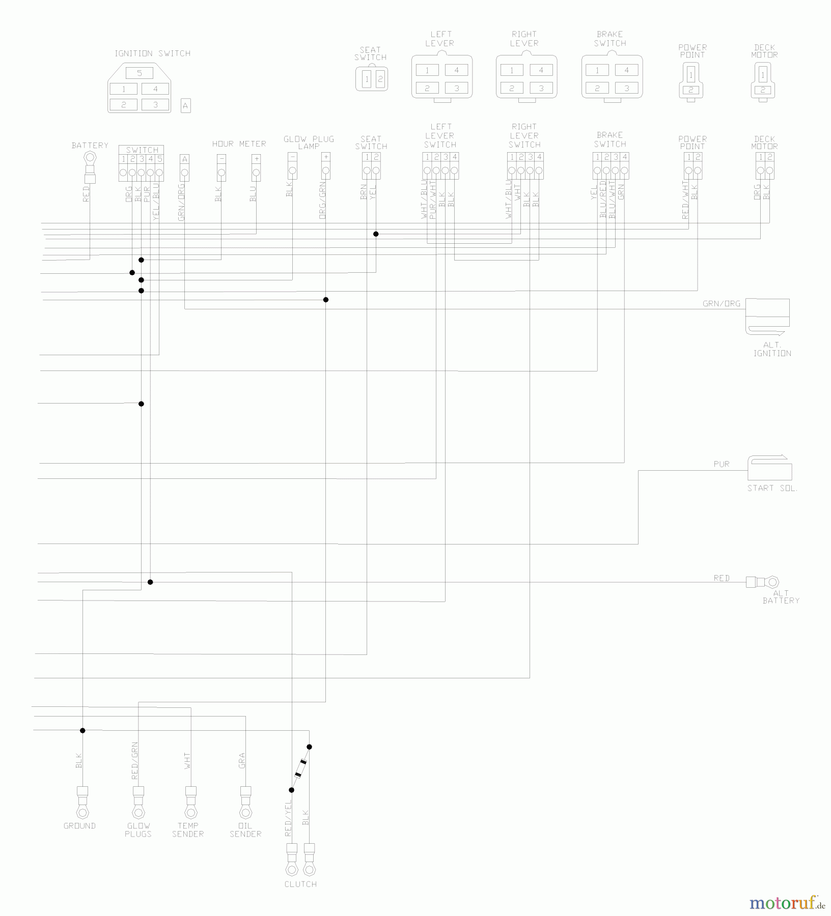  Husqvarna Nullwendekreismäher, Zero-Turn BZ 6134 D (968999214) - Husqvarna Zero-Turn Mower (2004-11 & After) (SN: 033600000 & Up) Wiring Schematic (Part 2)