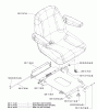 Husqvarna iZ 4217 TSKAA (968999254) - Zero-Turn Mower (2005-12 to 2006-07) Listas de piezas de repuesto y dibujos Seat Assembly