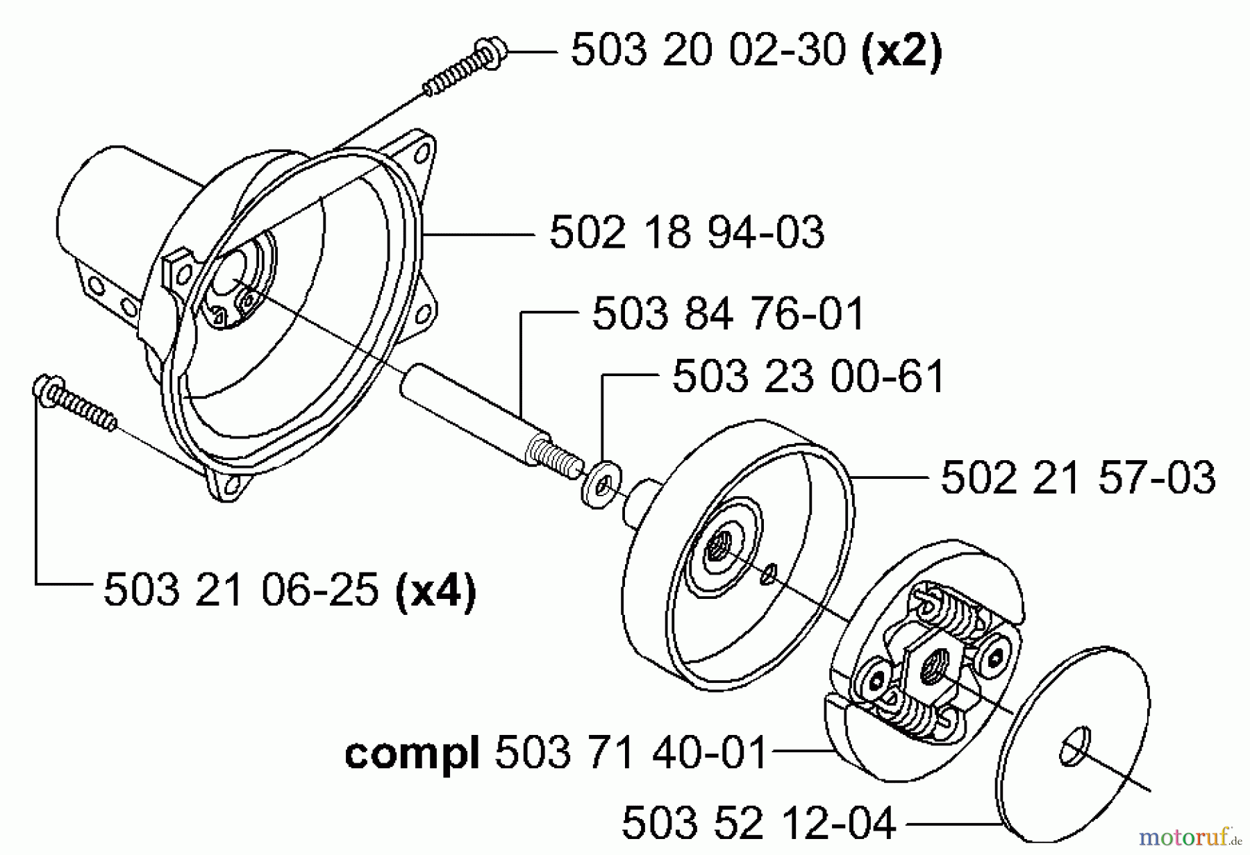 Husqvarna Kantenschneider 225 E - Husqvarna Handheld Edger (2000-10 & After) Clutch Assy.