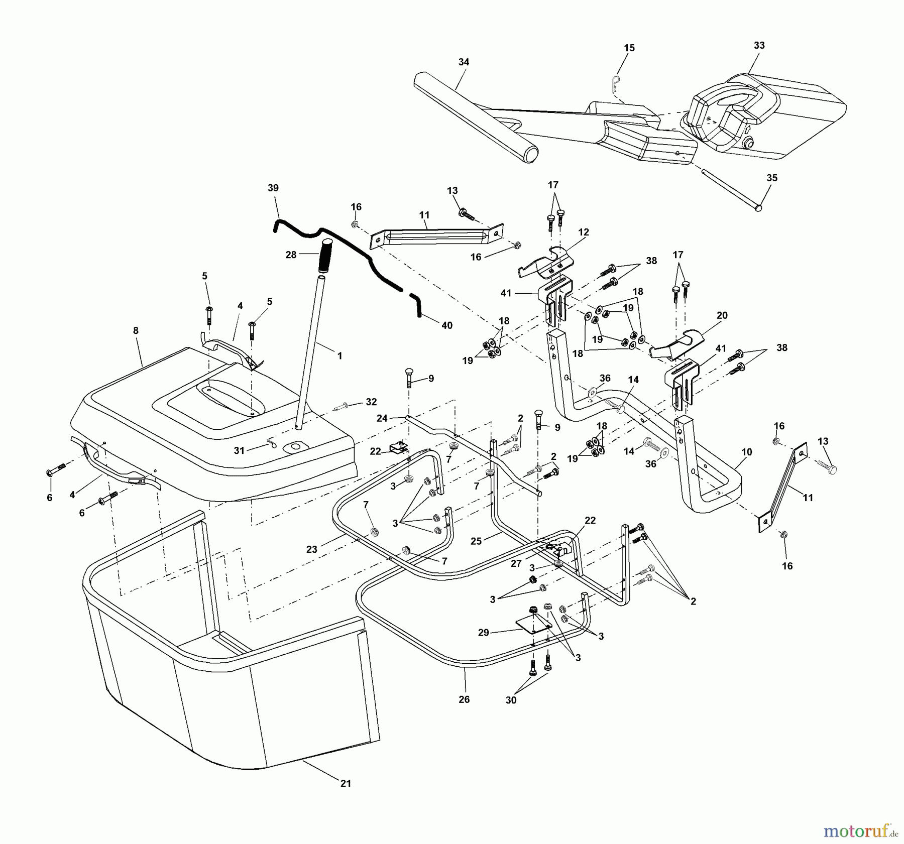  Husqvarna Rasen und Garten Traktoren CTH 130 (954140100A) - Husqvarna Lawn Tractor (1999-10 & After) Bagger