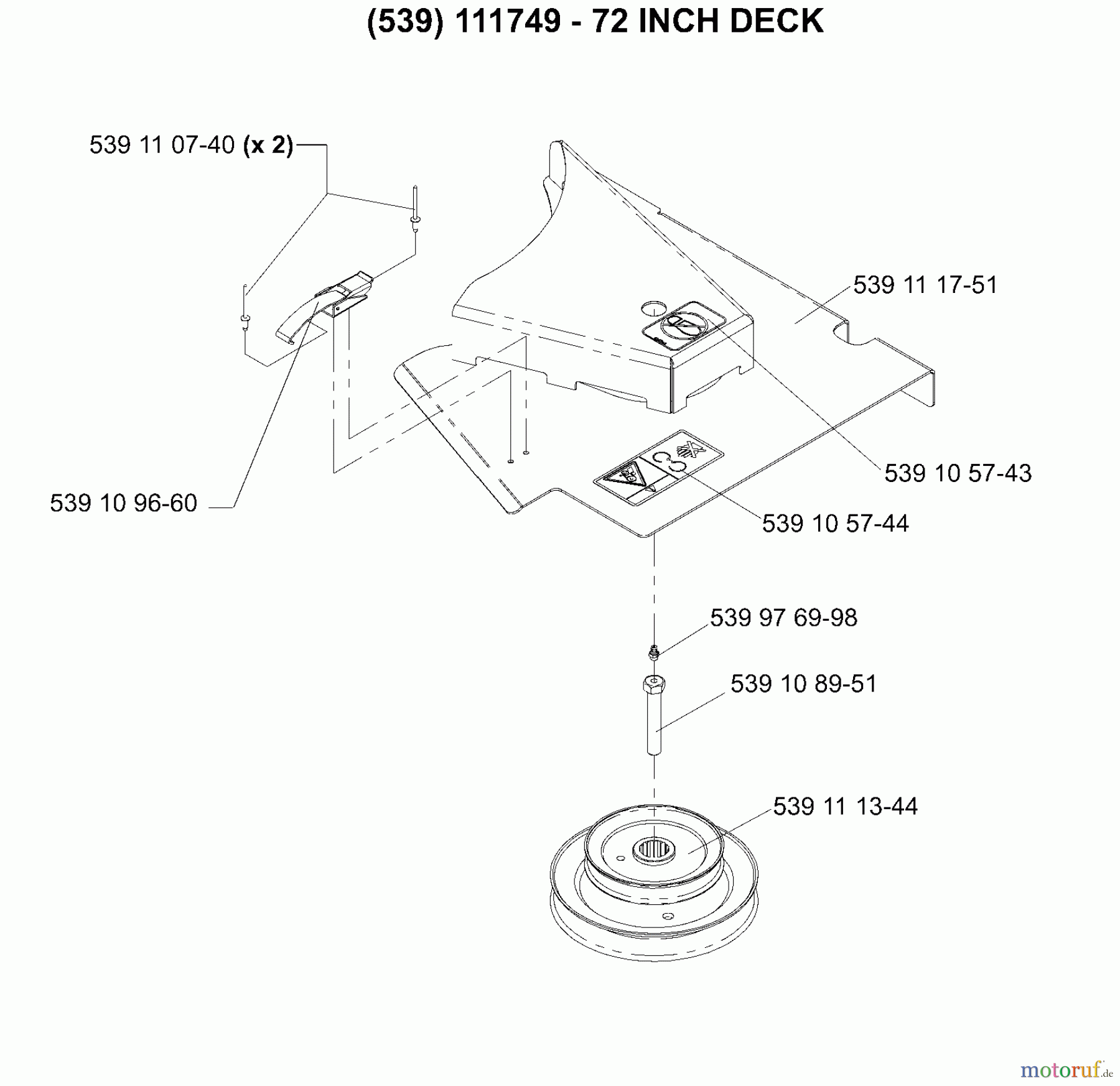  Husqvarna Zubehör, Rasenmäher / Mäher HCS 1372 (539111750) - Husqvarna Collection System (2005-03 & After) Drive Kit (72