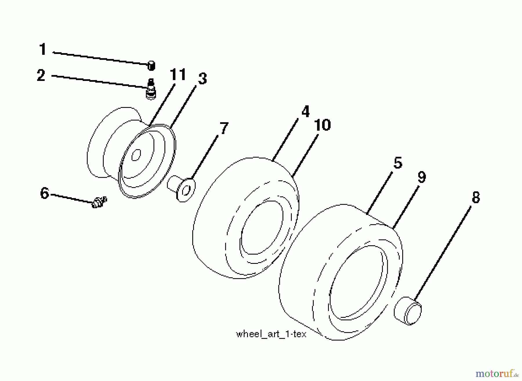  Husqvarna Rasen und Garten Traktoren LGT 2554 (96045001504) - Husqvarna Lawn Tractor (2012-02 & After) WHEELS TIRES