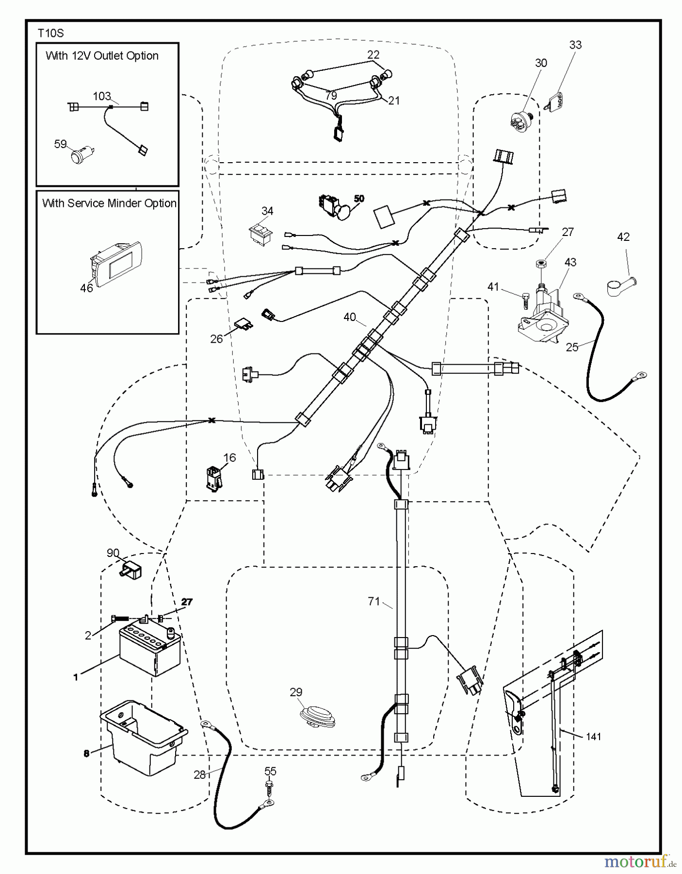  Husqvarna Rasen und Garten Traktoren LTH 126 (96041020503) - Husqvarna Lawn Tractor (2013-05) ELECTRICAL