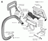 Jonsered 2055 - Chainsaw (1994-05) Listas de piezas de repuesto y dibujos CHAIN BRAKE CLUTCH COVER