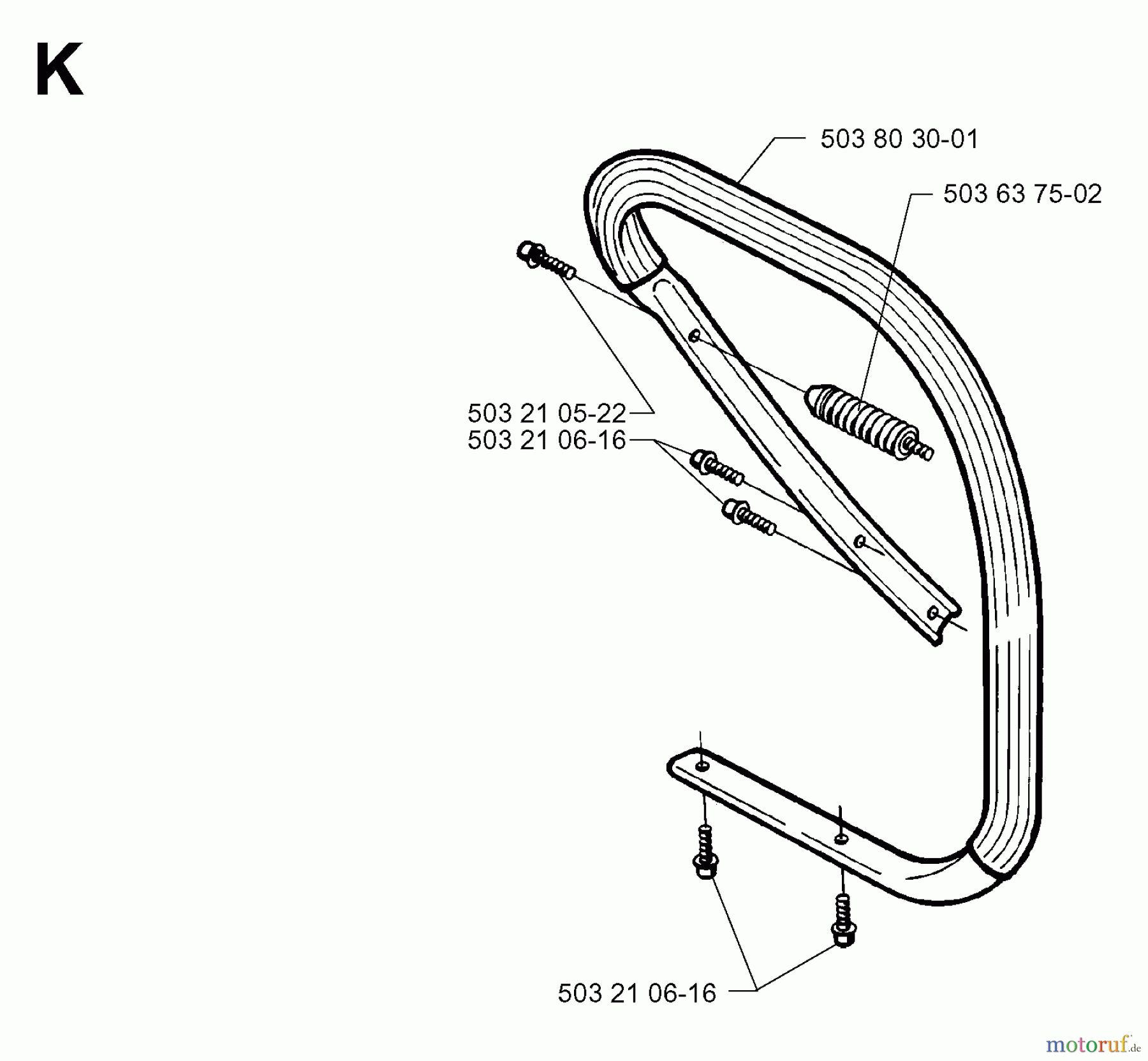  Jonsered Motorsägen 2065 - Jonsered Chainsaw (1997-02) HANDLE