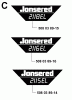Jonsered 2116EL - Chainsaw (2000-02) Spareparts DECALS