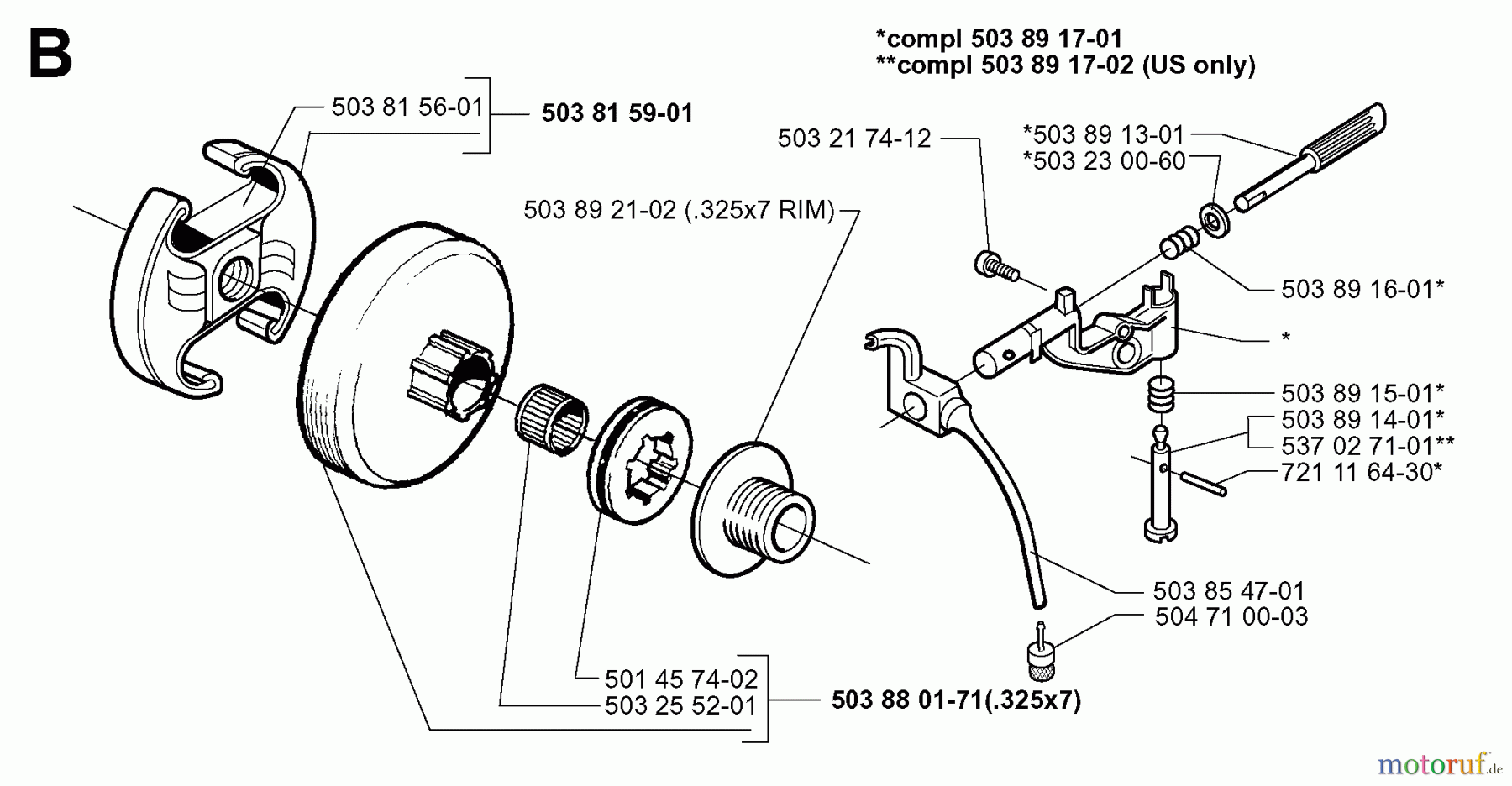  Jonsered Motorsägen 2149 - Jonsered Chainsaw (1999-05) CLUTCH OIL PUMP