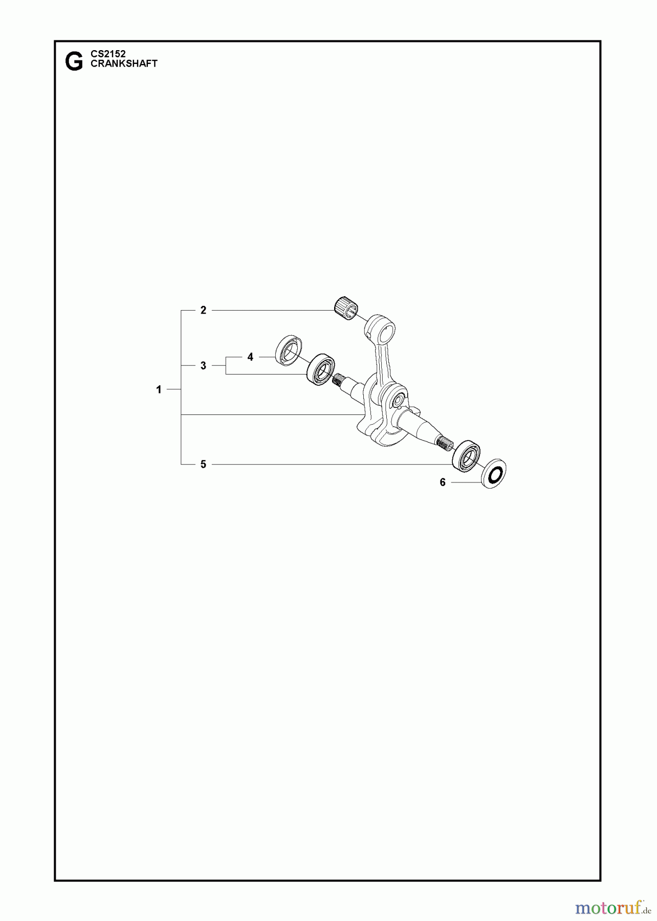  Jonsered Motorsägen CS2152 - Jonsered Chainsaw (2011-05) CRANKSHAFT