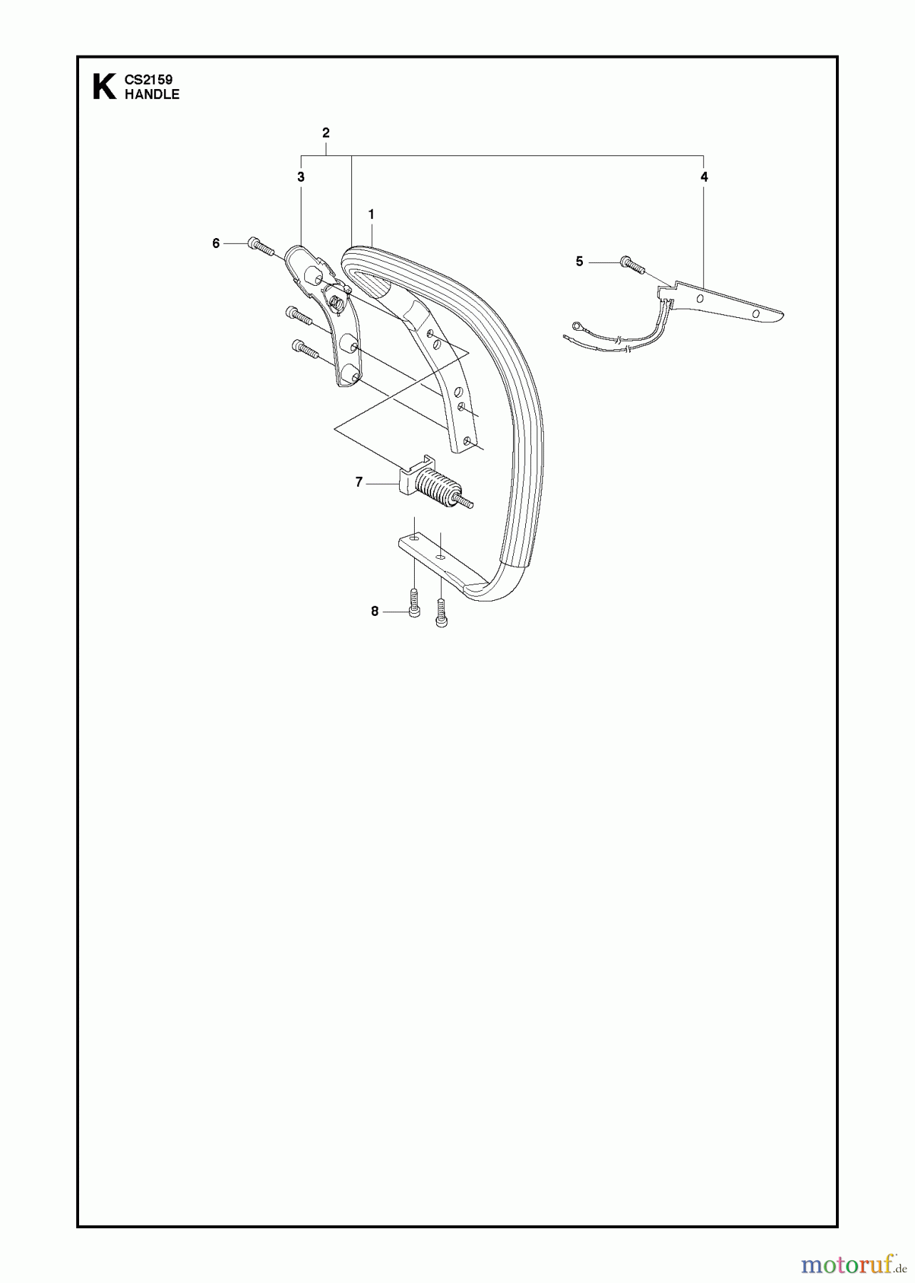  Jonsered Motorsägen CS2159 - Jonsered Chainsaw (2011-05) HANDLE