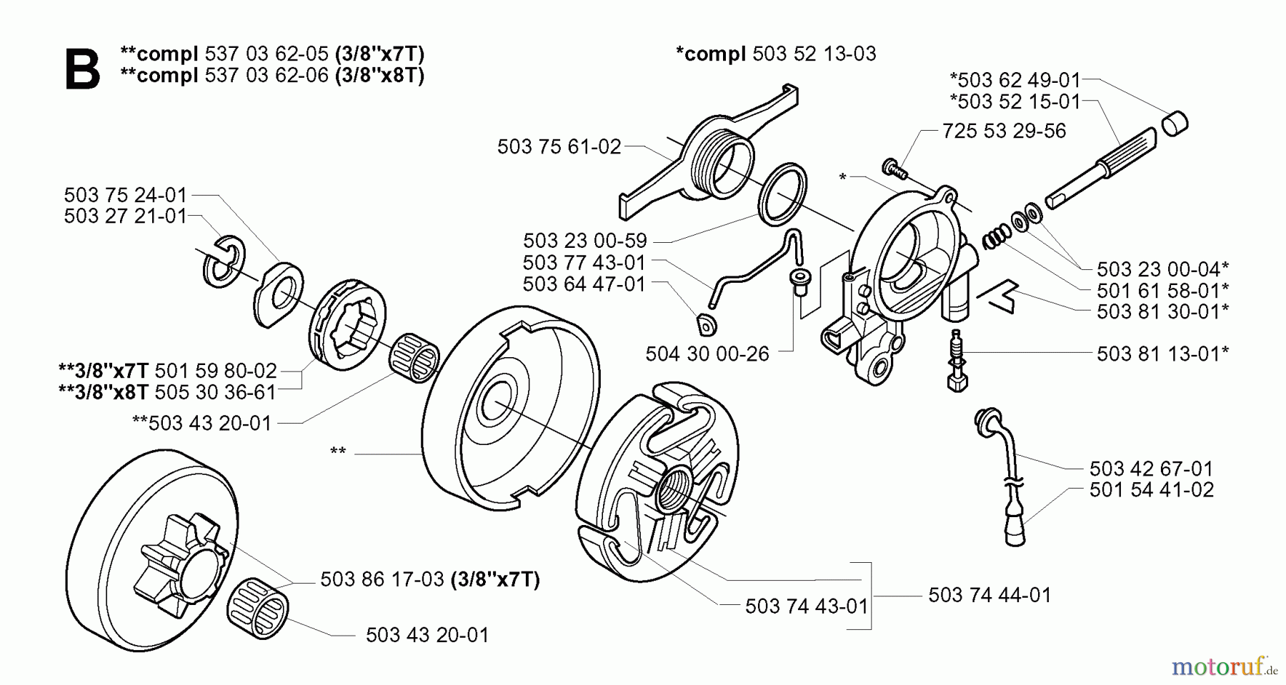  Jonsered Motorsägen CS2165 - Jonsered Chainsaw (2005-05) CLUTCH OIL PUMP