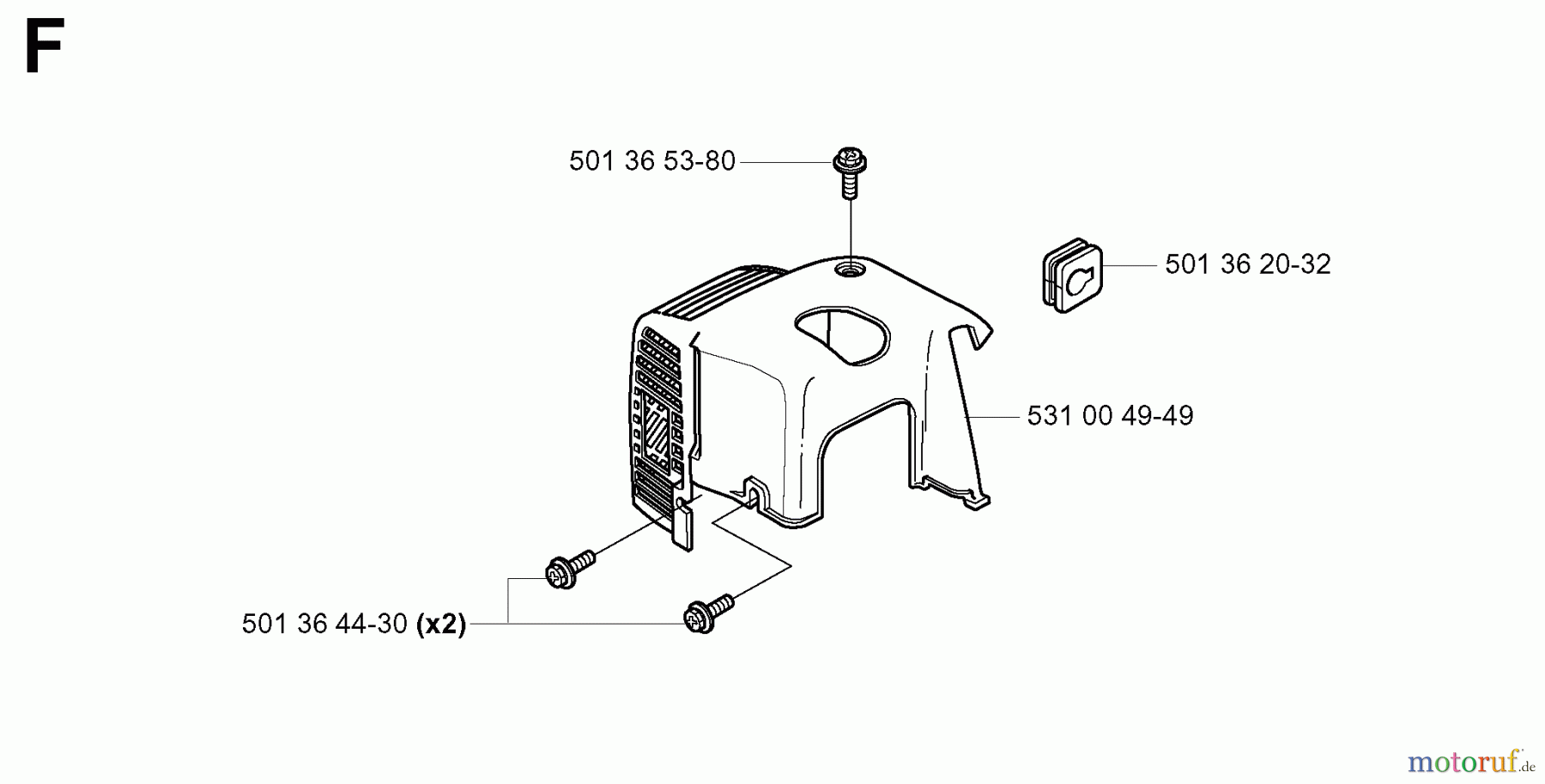 Jonsered Heckenscheren HT2122 - Jonsered Hedge Trimmer (2000-03) CYLINDER COVER