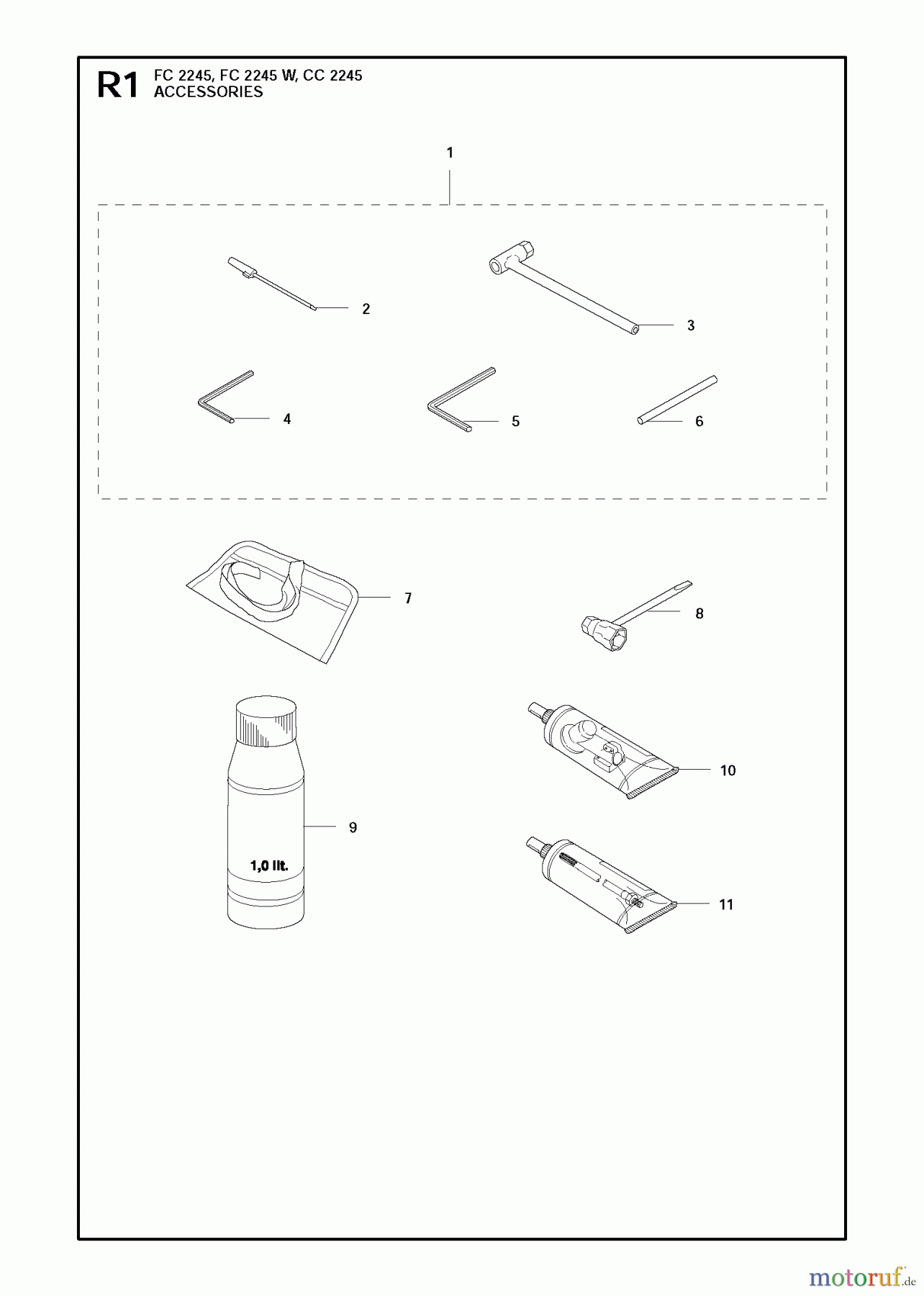  Jonsered Motorsensen, Trimmer FC2245 - Jonsered String/Brush Trimmer (2011-03) ACCESSORIES #1