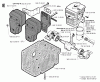 Jonsered RS44 - String/Brush Trimmer (1991-03) Listas de piezas de repuesto y dibujos CYLINDER CRANKCASE
