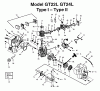 Jonsered GT24L - String/Brush Trimmer,TYPE I, TYPE II (1994-01) Ersatzteile ENGINE