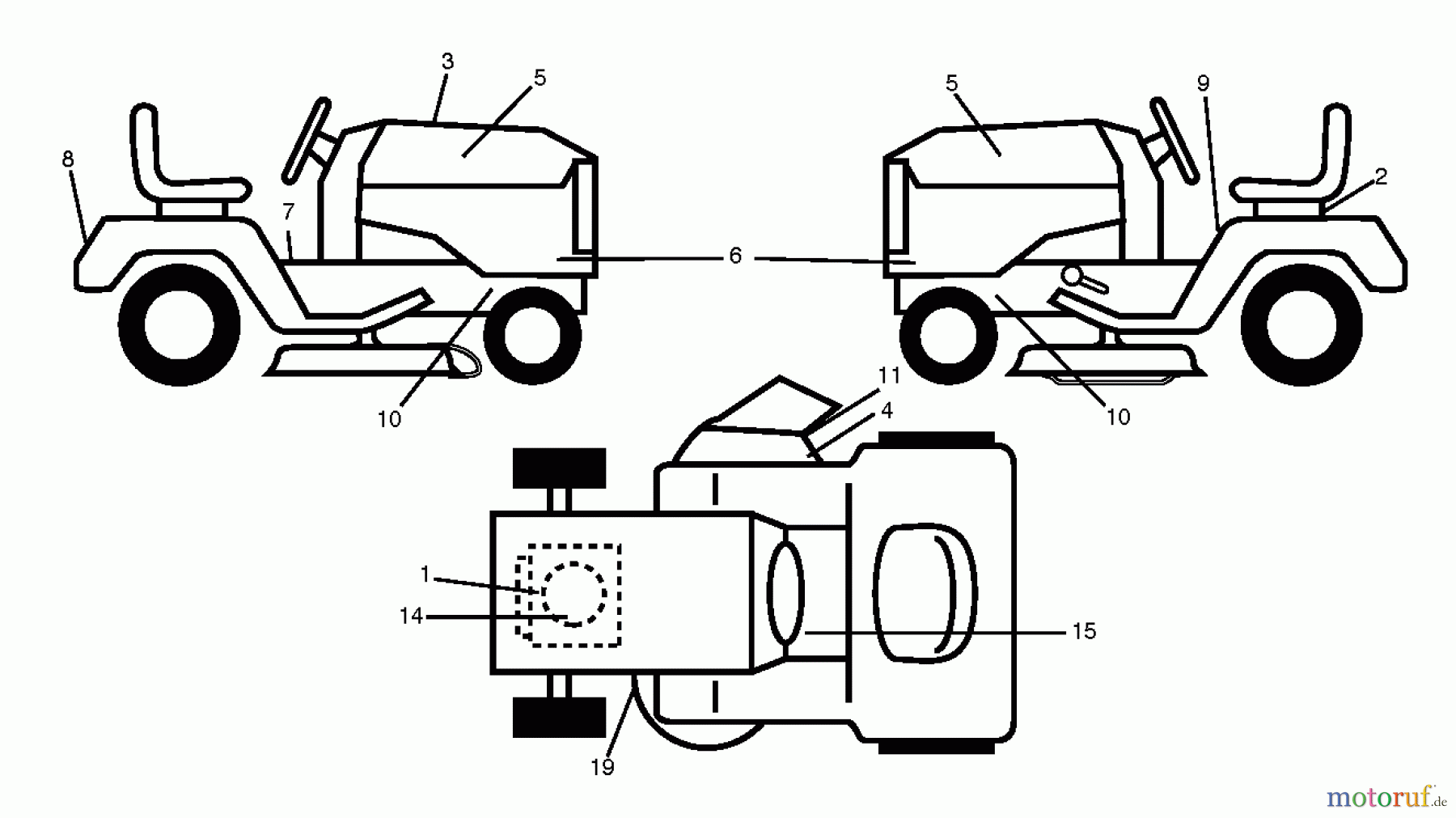  Jonsered Rasen  und Garten Traktoren LT2113 A (96011031001) - Jonsered Lawn & Garden Tractor (2013-05) DECALS
