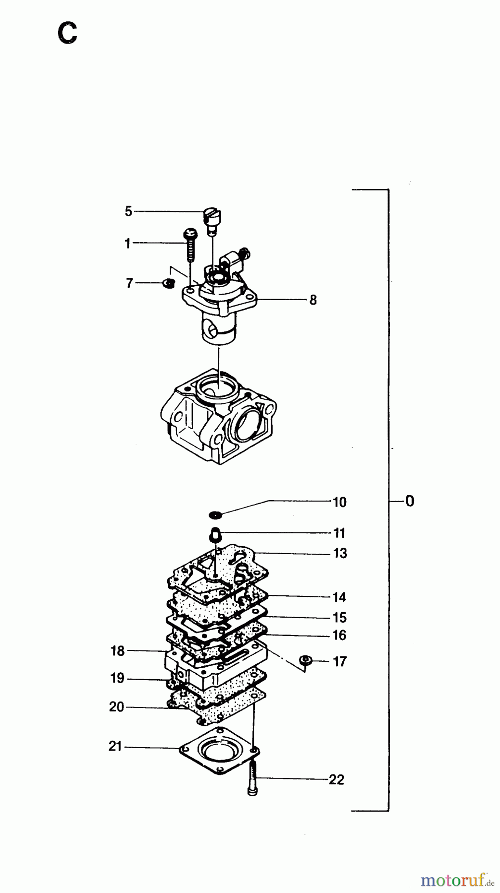  Jonsered Heckenscheren HT24 - Jonsered Hedge Trimmer (1995-03) CARBURETOR DETAILS