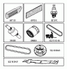 Jonsered LT2216 (96041010103) - Lawn & Garden Tractor (2010-10) Ersatzteile FREQUENTLY USED PARTS