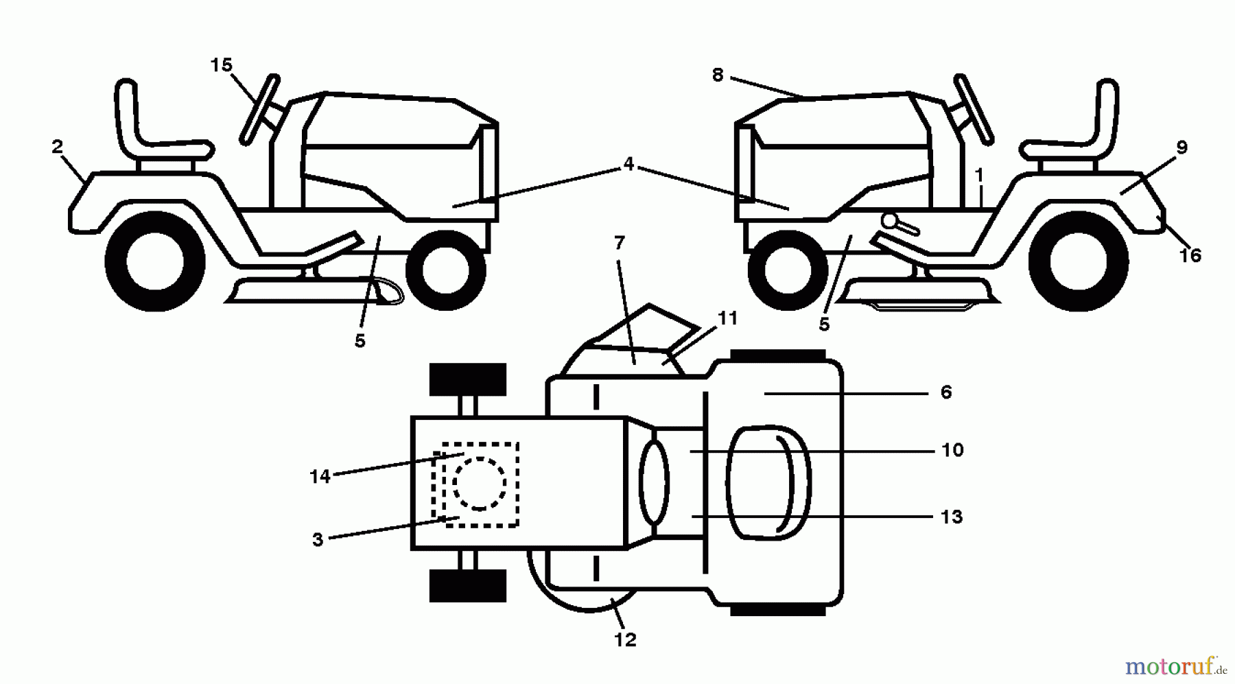  Jonsered Rasen  und Garten Traktoren LT2217 A (96041010305) - Jonsered Lawn & Garden Tractor (2011-08) DECALS