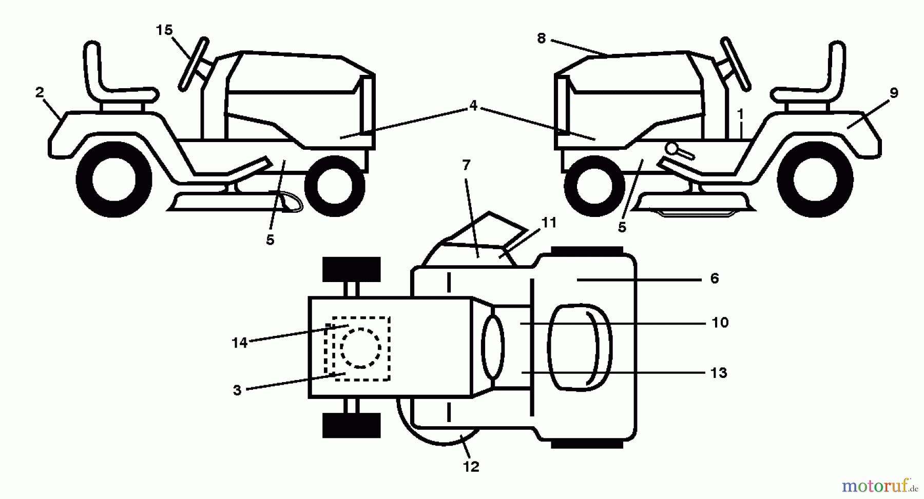  Jonsered Rasen  und Garten Traktoren LT2217 A (96041010306) - Jonsered Lawn & Garden Tractor (2012-08) DECALS