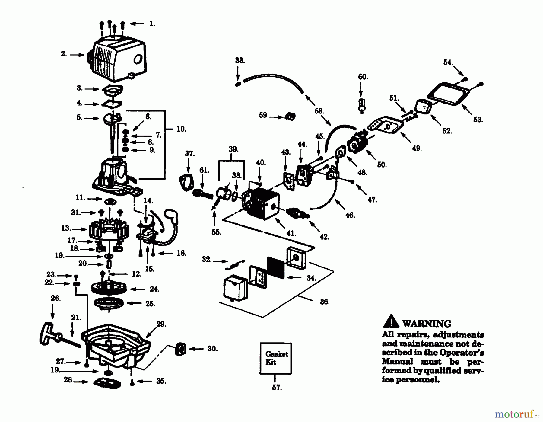 Jonsered Heckenscheren HT21 - Jonsered Hedge Trimmer (1996-03) ENGINE