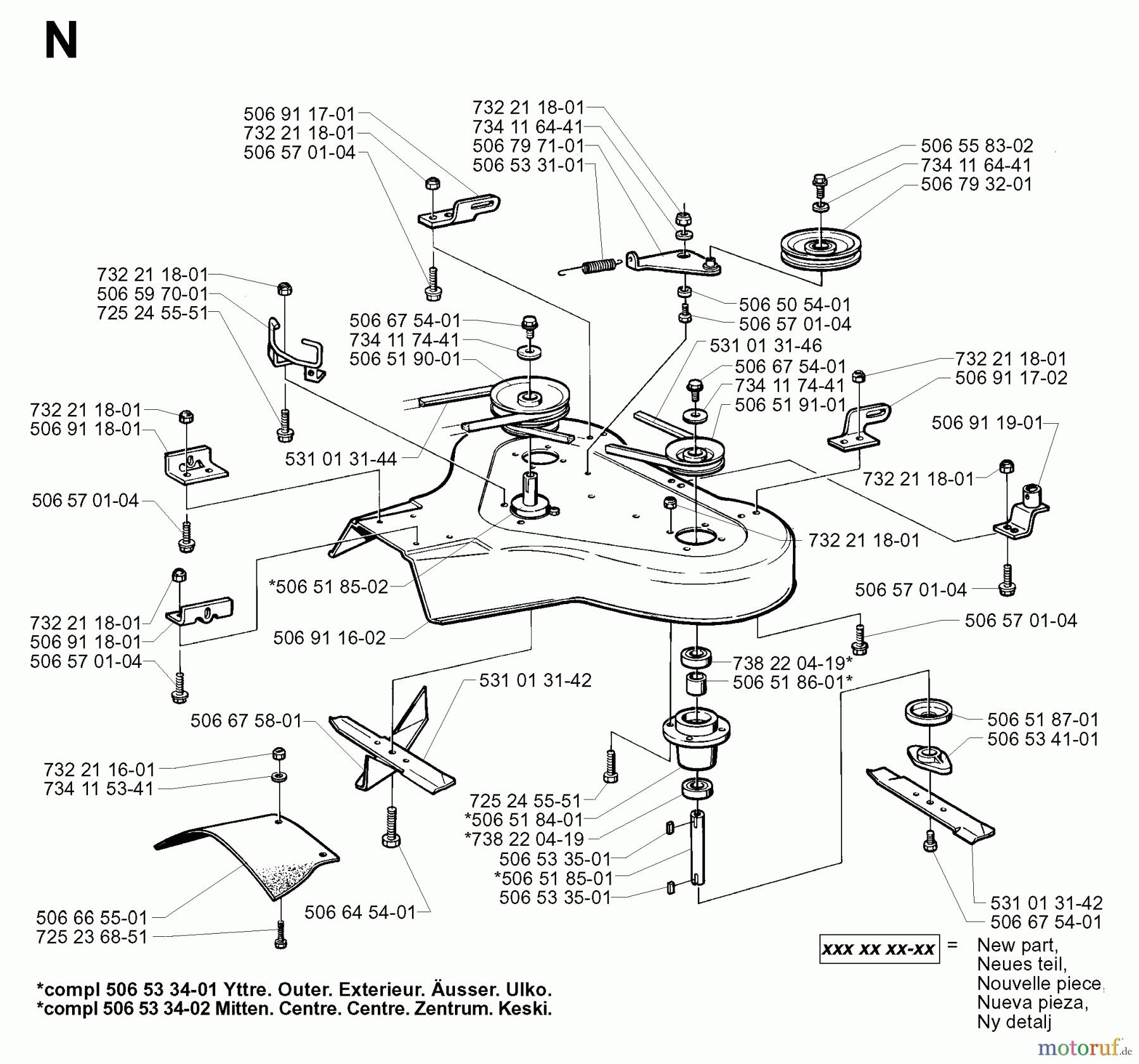  Jonsered Reitermäher FR13 - Jonsered Rear-Engine Riding Mower (2000-02) 85CM CUTTING DECK
