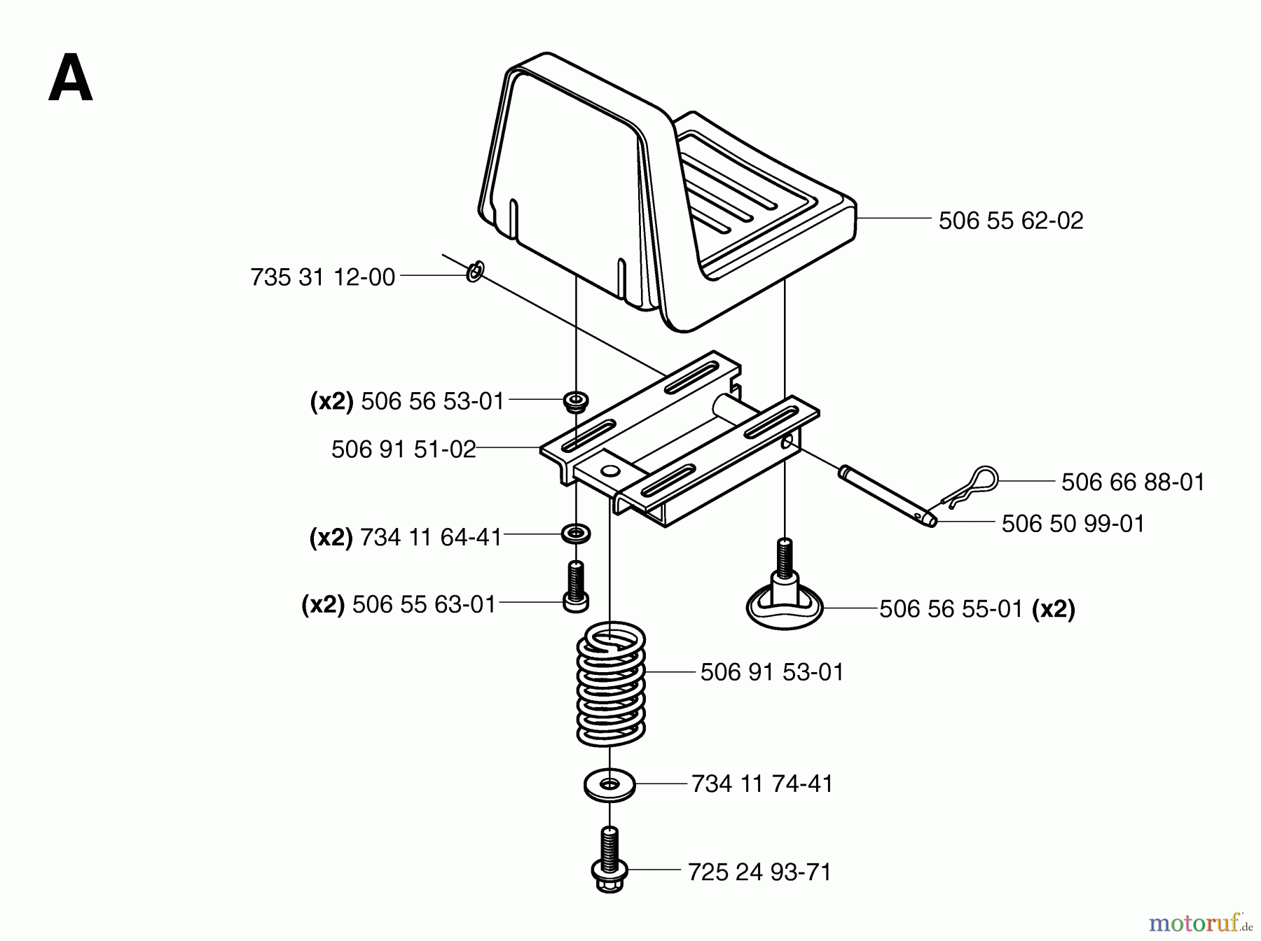  Jonsered Reitermäher FR2116 MA 4x4 (965094901) - Jonsered Rear-Engine Riding Mower (2007-01) SEAT