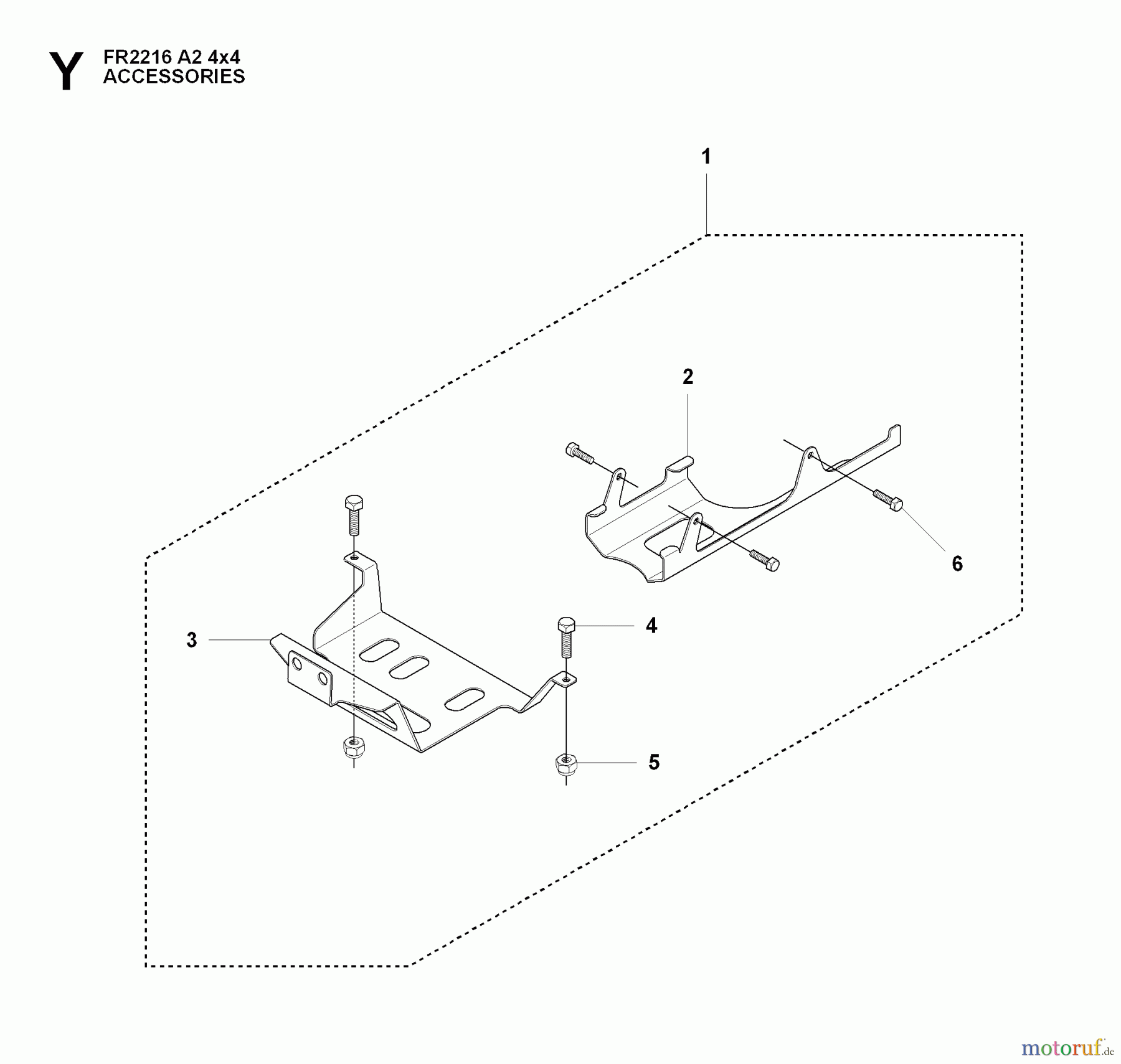  Jonsered Reitermäher FR2216 A2 4X4 (965190701) - Jonsered Rear-Engine Riding Mower (2009-02) ACCESSORIES