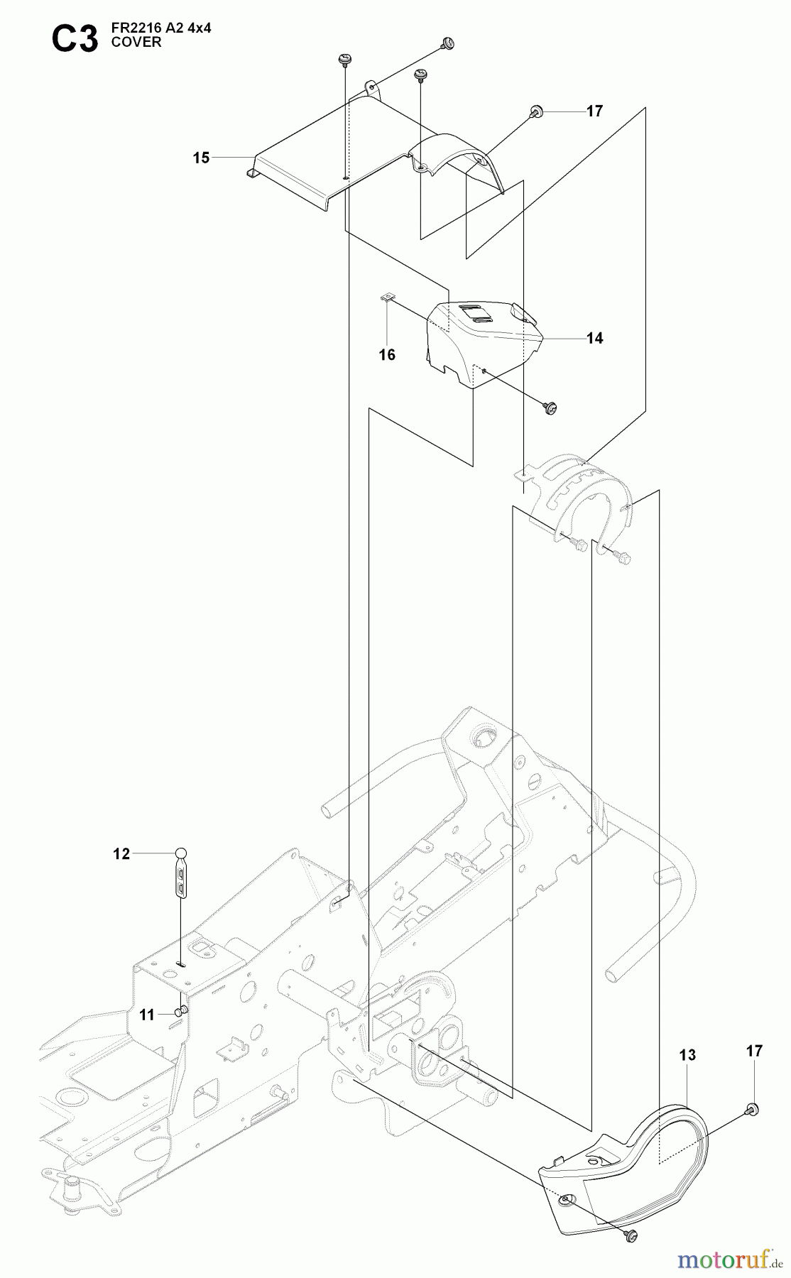  Jonsered Reitermäher FR2216 A2 4X4 (965190701) - Jonsered Rear-Engine Riding Mower (2009-02) COVER #1