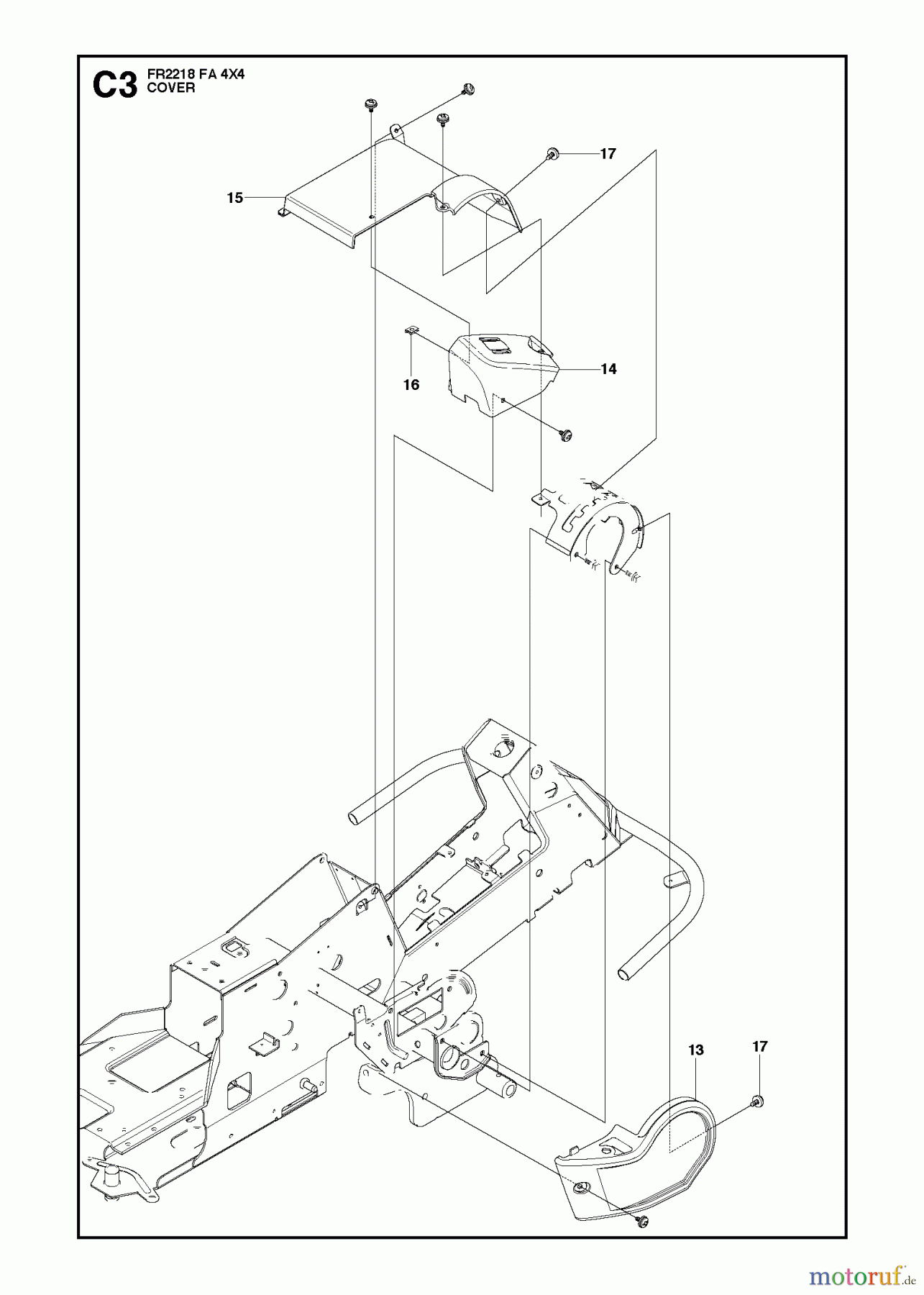  Jonsered Reitermäher FR2218 FA 4x4 (966773701) - Jonsered Rear-Engine Riding Mower (2012) COVER #3